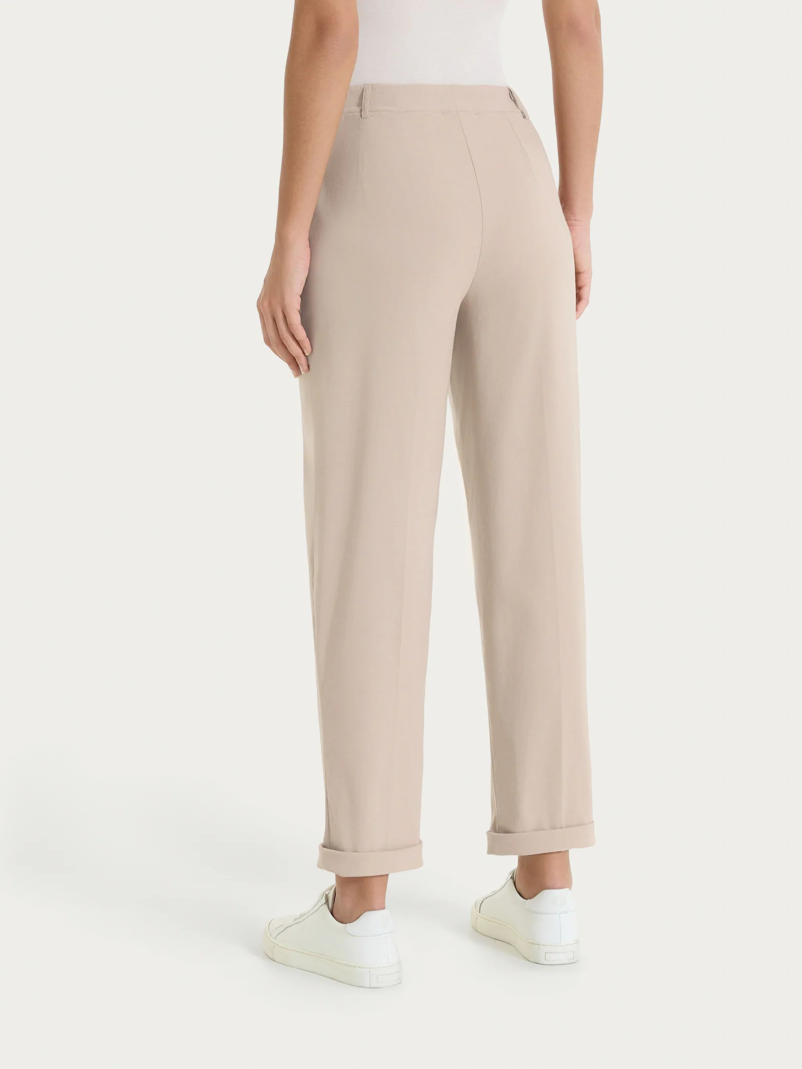Pantalone a carota con tasche in Linen Super Fresh - Crockery - Image 4