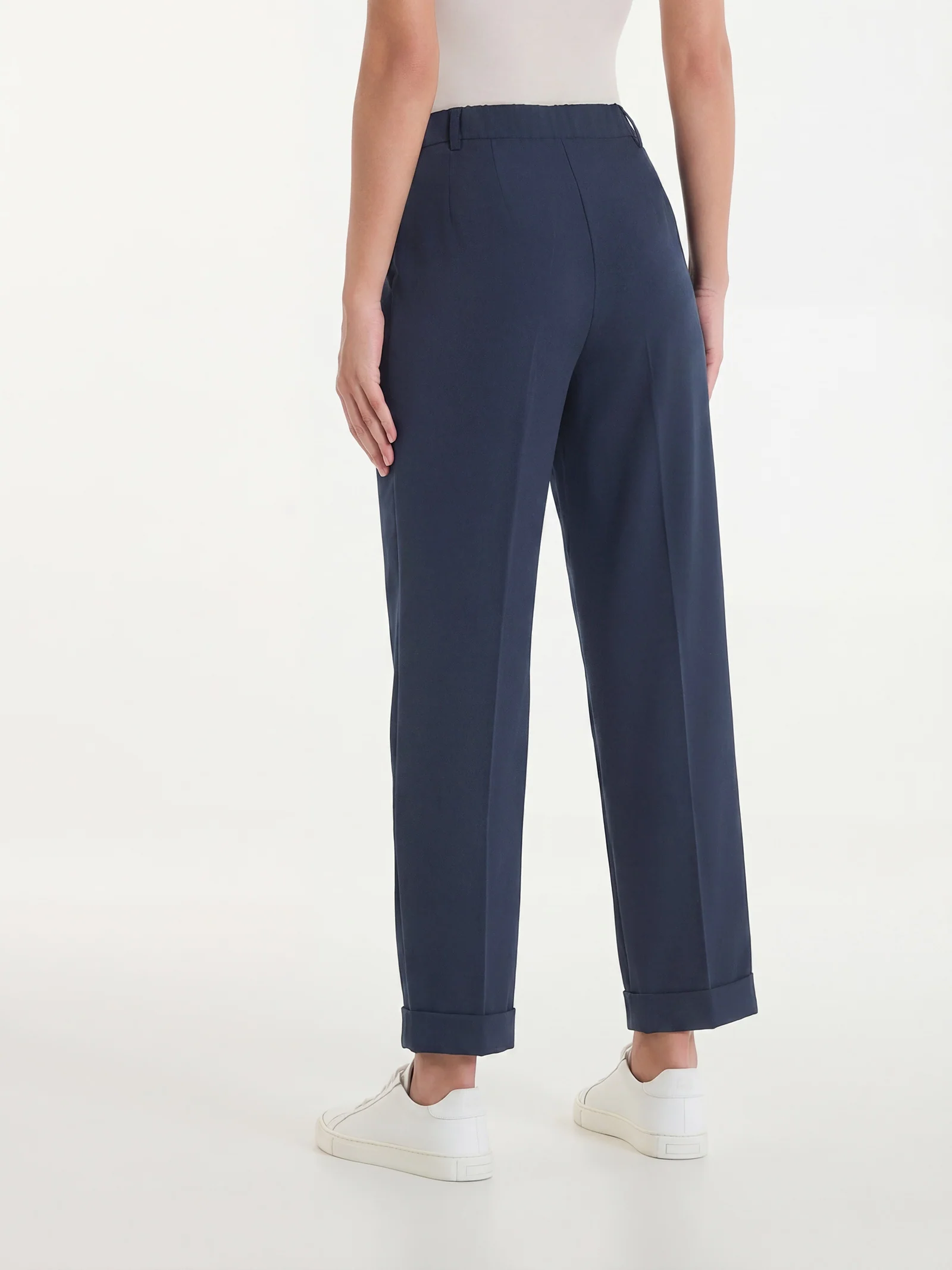 Pantalone a carota con tasche in Super Fresh - Bleu - Image 2