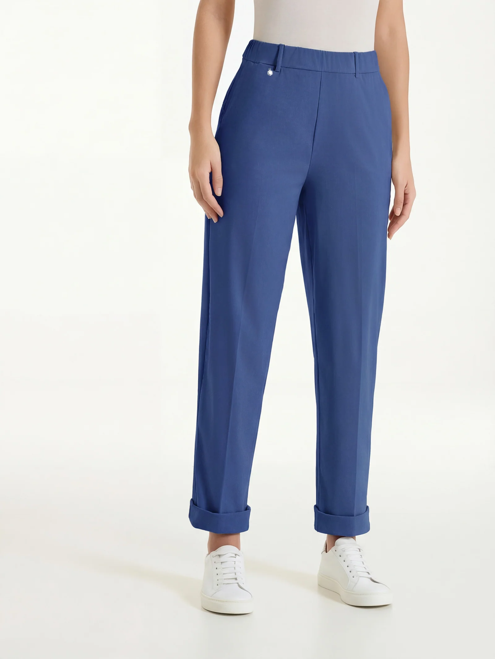 Pantalone a carota con tasche in Super Fresh - Oceana - Image 2