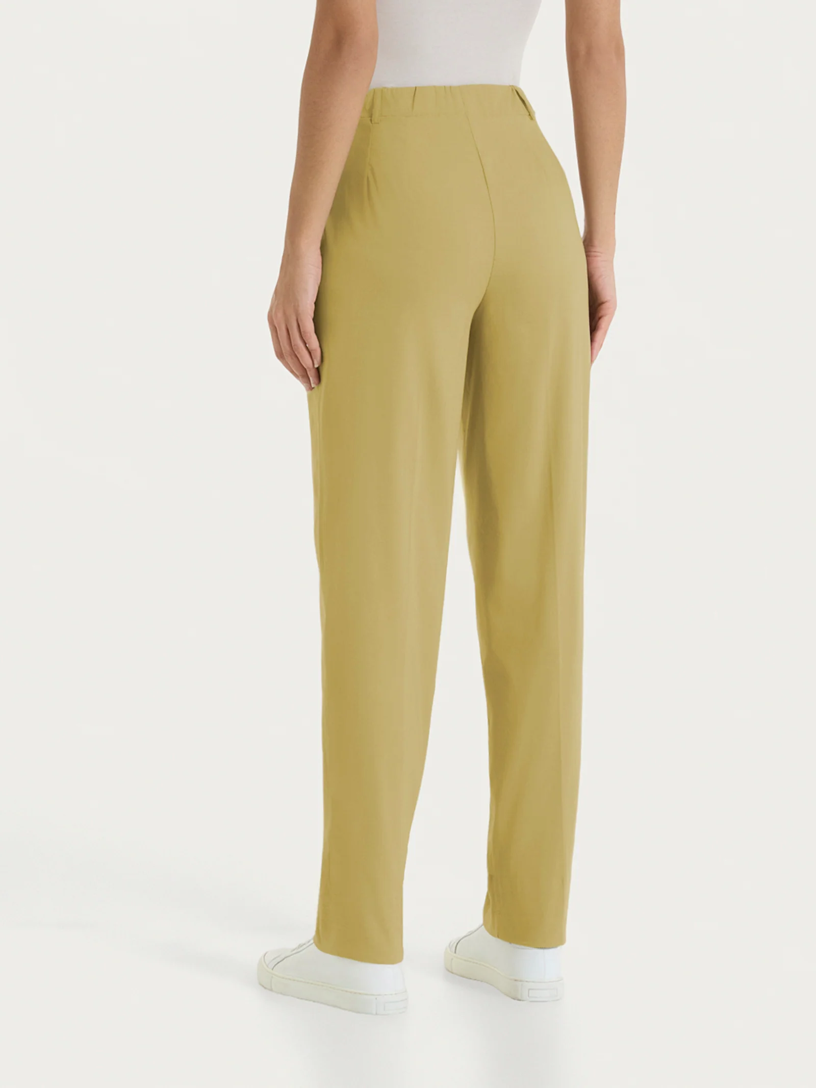 Pantalone a carota con tasche in Super Fresh - Khaki - Image 3