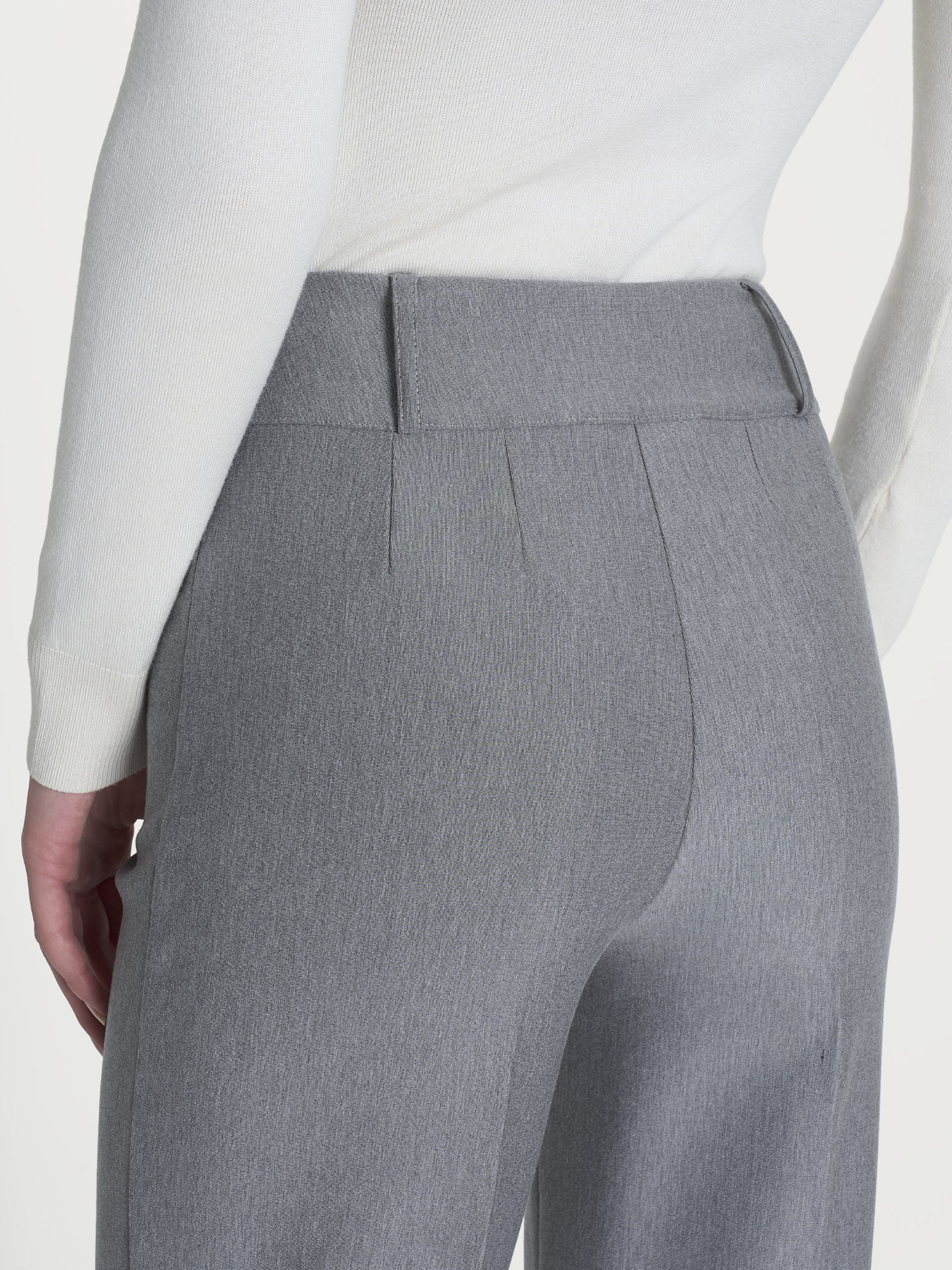 Pantalone a carota in Compact  - Grigio Mel. - Image 3