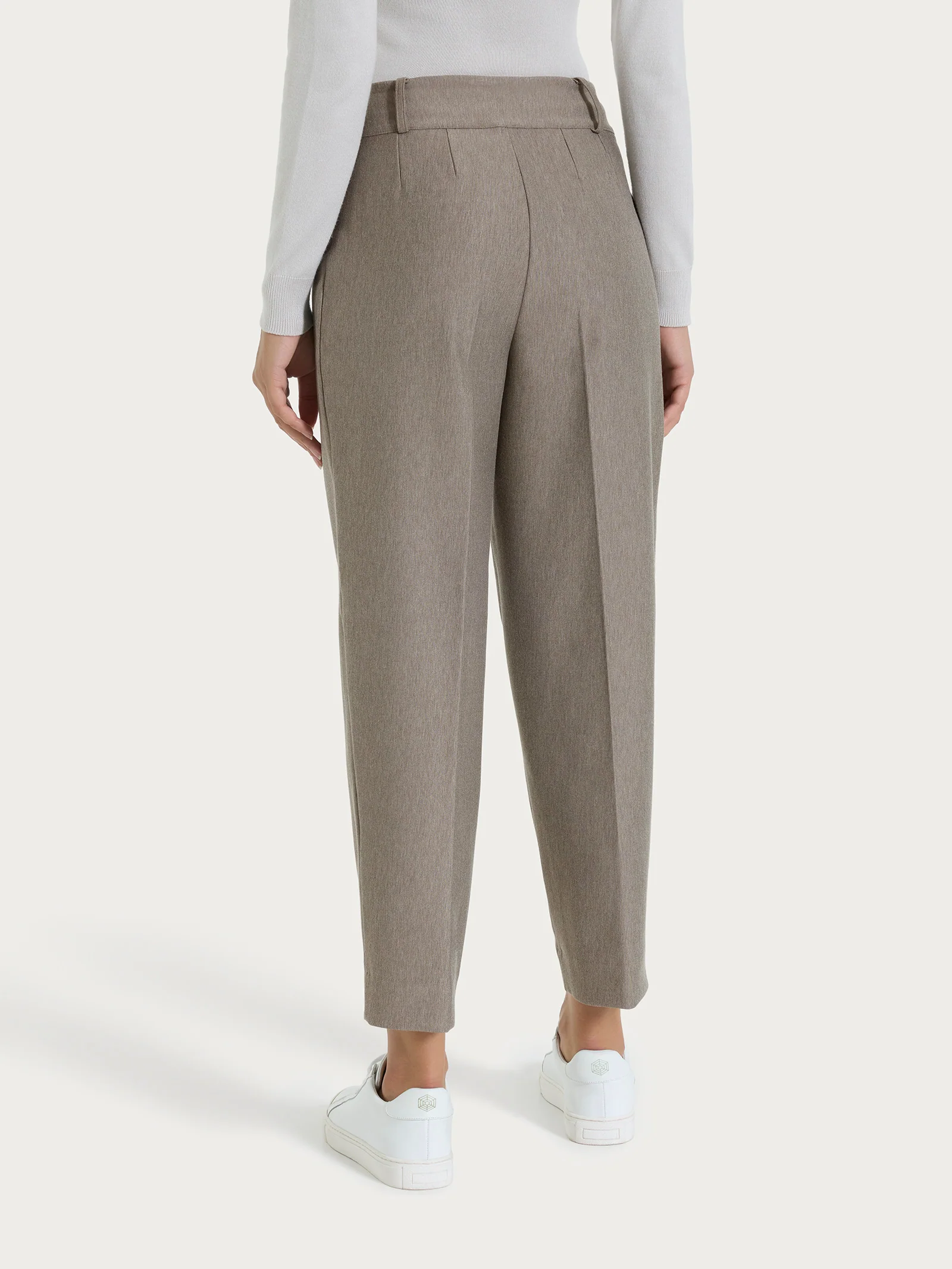 Pantalone a carota in Compact  - Glace' Mel. - Image 2