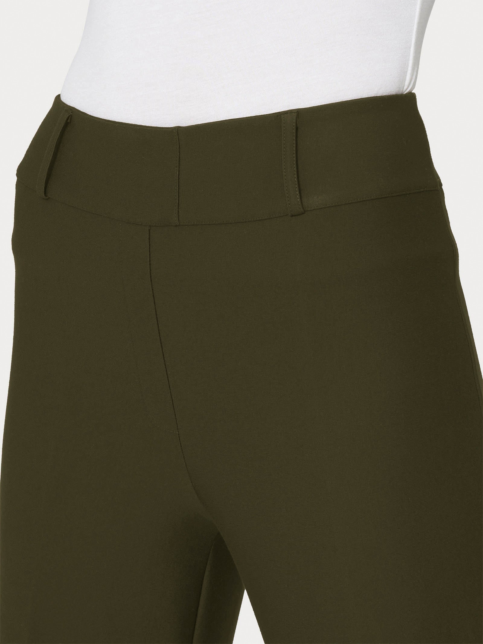 Pantalone a carota in Compact  - Dark Olive - Image 3