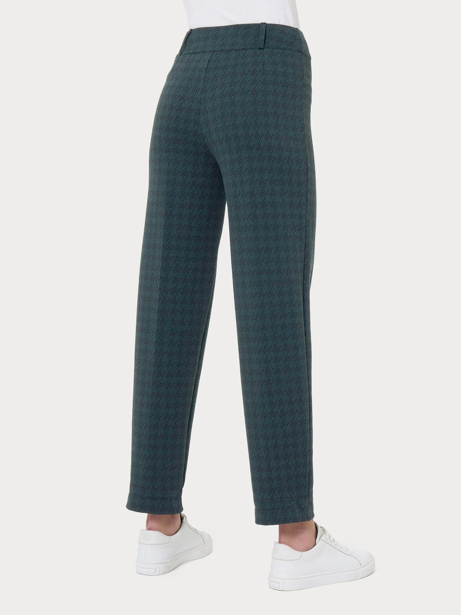 Pantalone a carota in tessuto Eco Jacquard - Fant. Rain Forest - Image 2