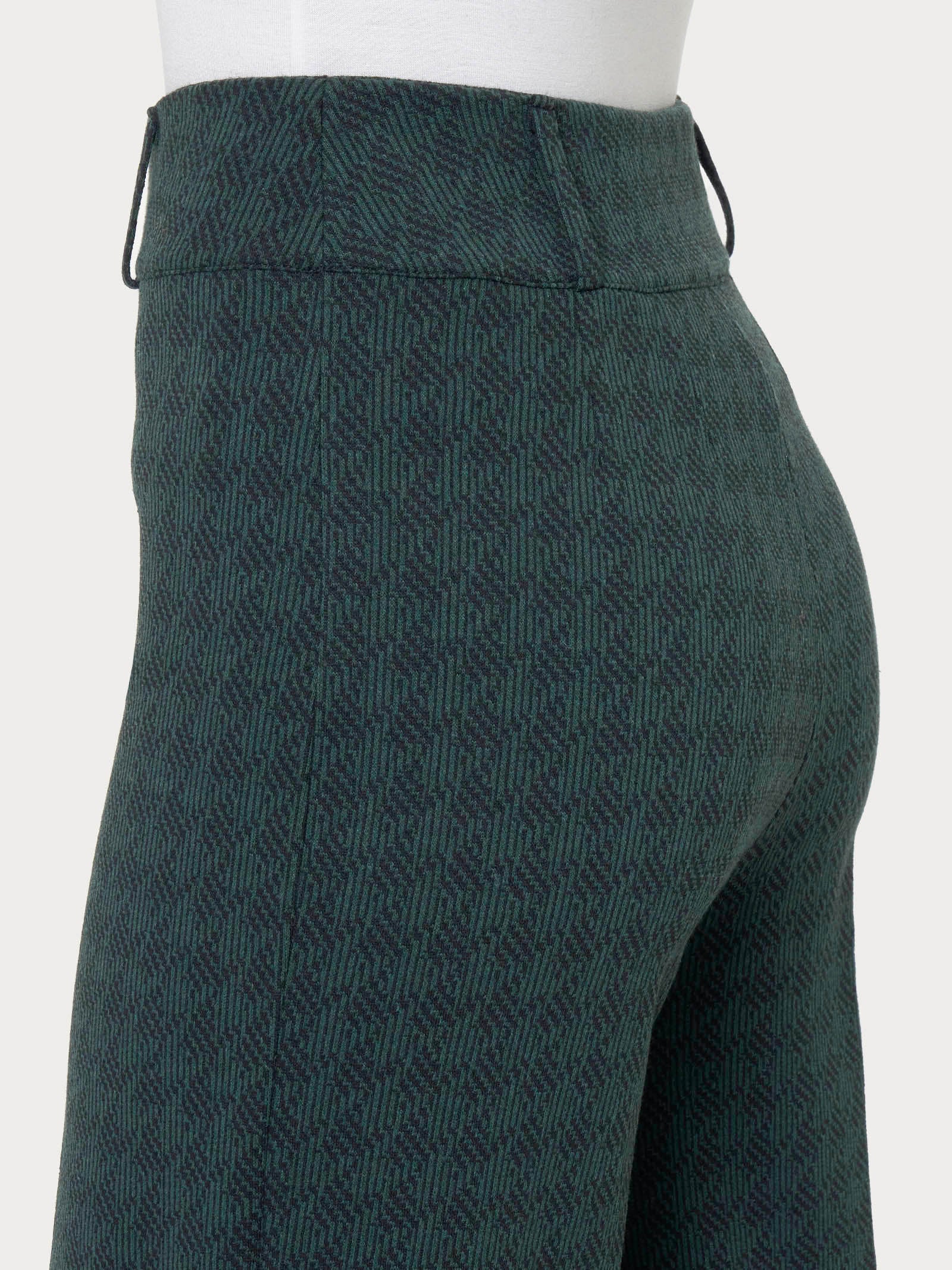 Pantalone a carota in tessuto Eco Jacquard - Fant. Rain Forest - Image 3