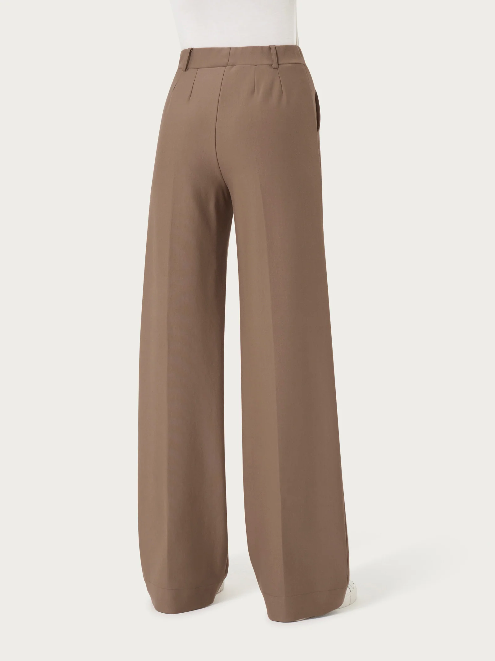 Pantalone a palazzo con tasche in Compact - Pine Bark - Image 2