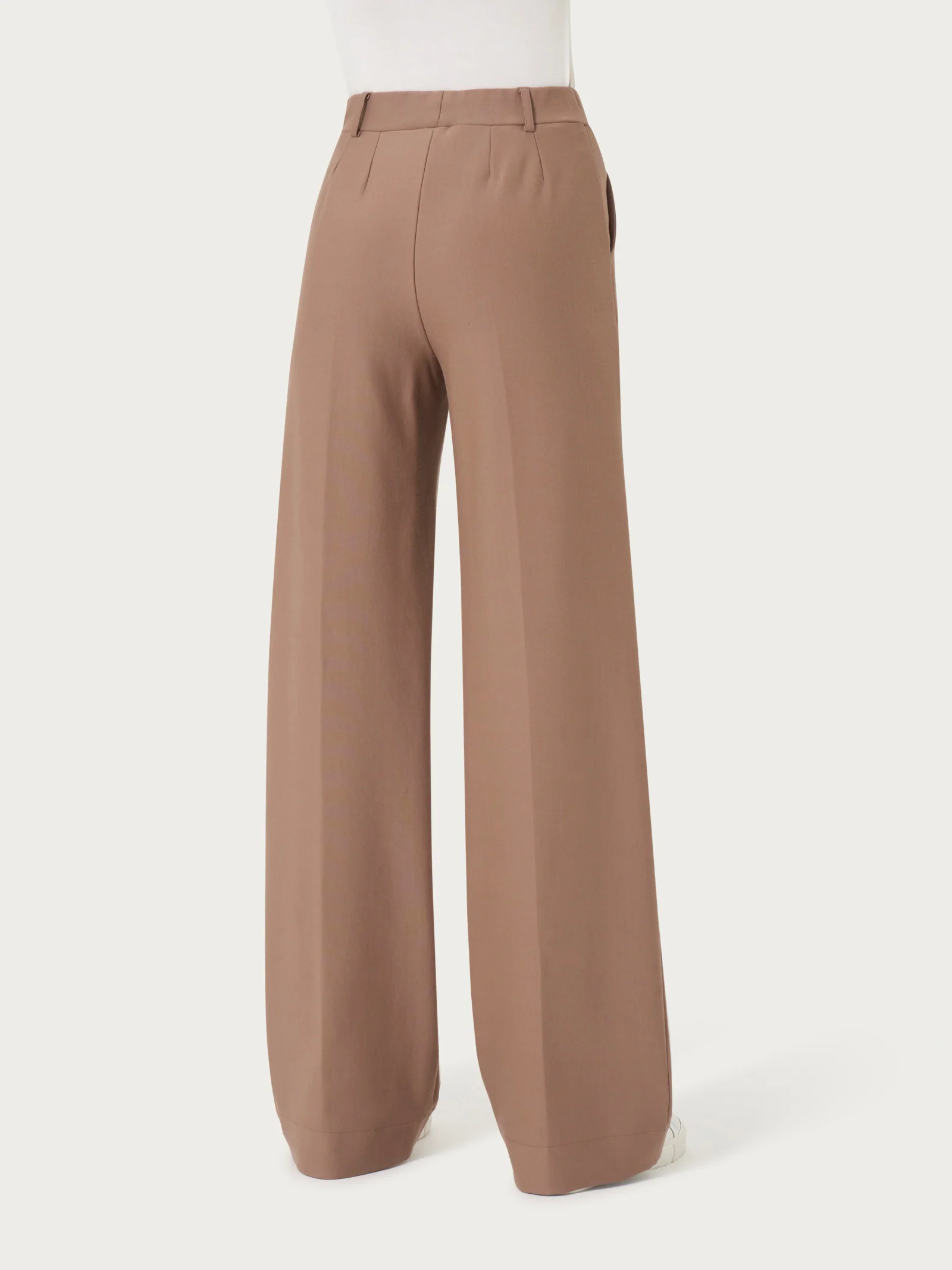 Pantalone a palazzo con tasche in Compact - Pine Bark - Image 4