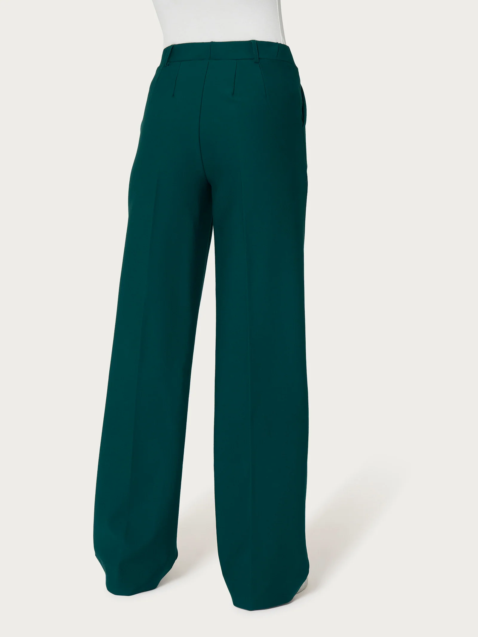 Pantalone a palazzo con tasche in Compact - Rain Forest - Image 2
