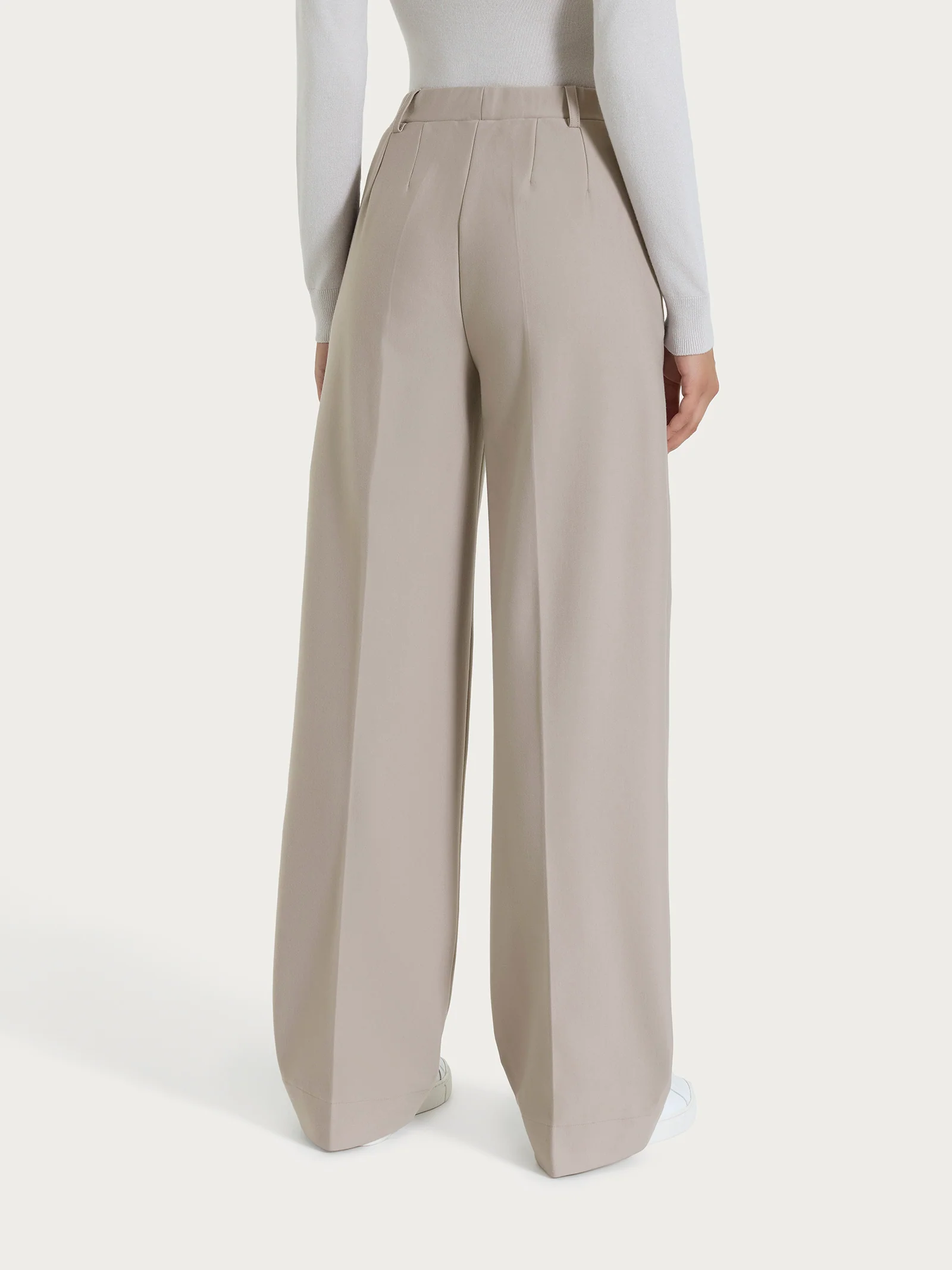 Pantalone a palazzo con tasche in Compact - String - Image 2