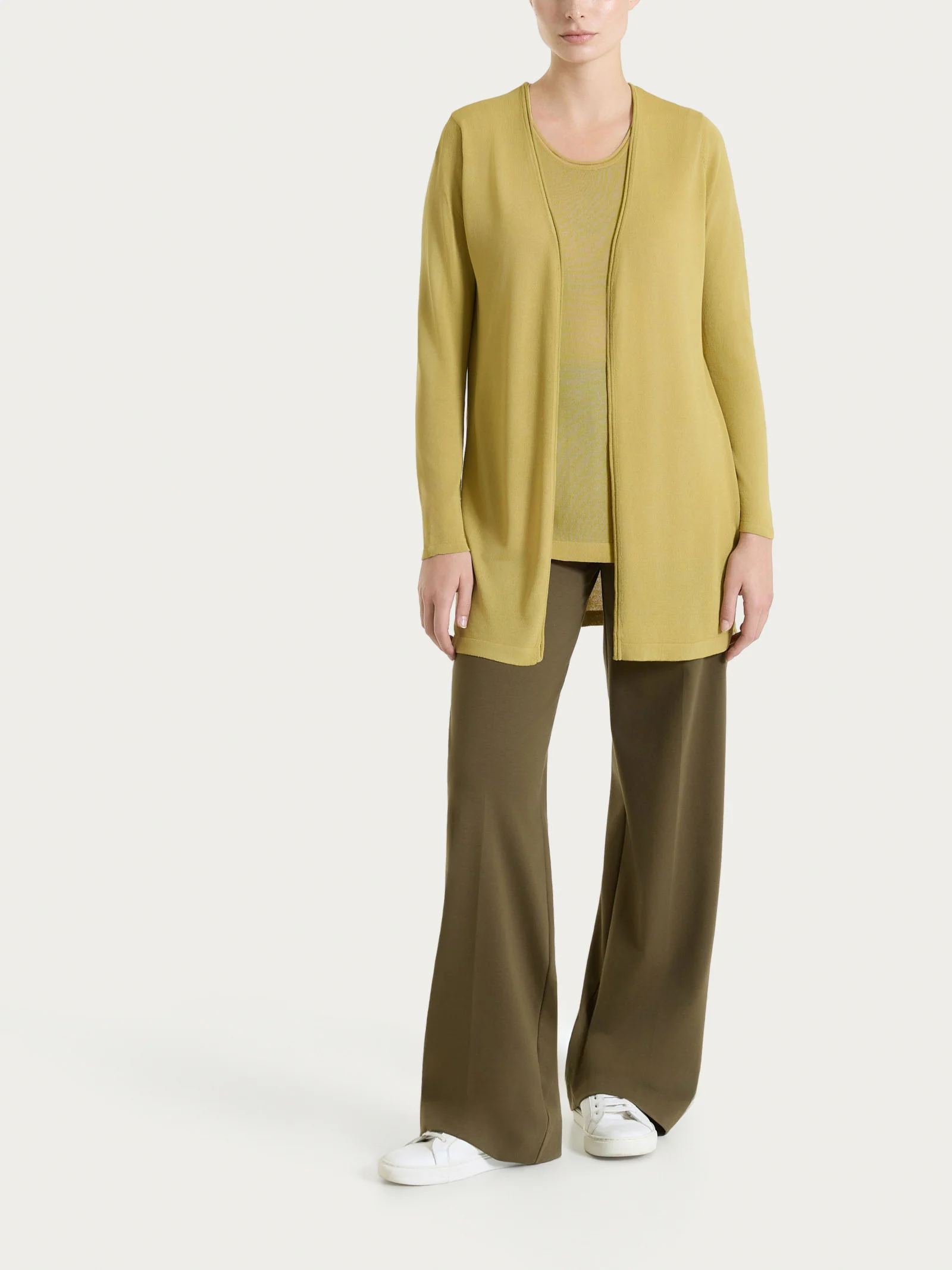 Pantalone a palazzo con tasche in Compact Light - Dark Olive - Image 8