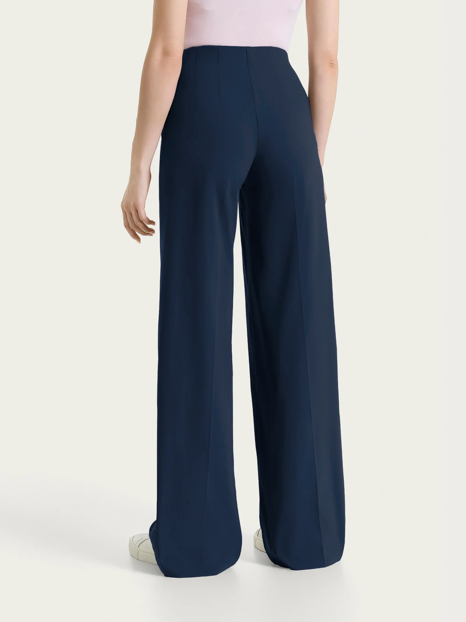 Pantalone a palazzo leggero in Super Fresh - Bleu - Image 2