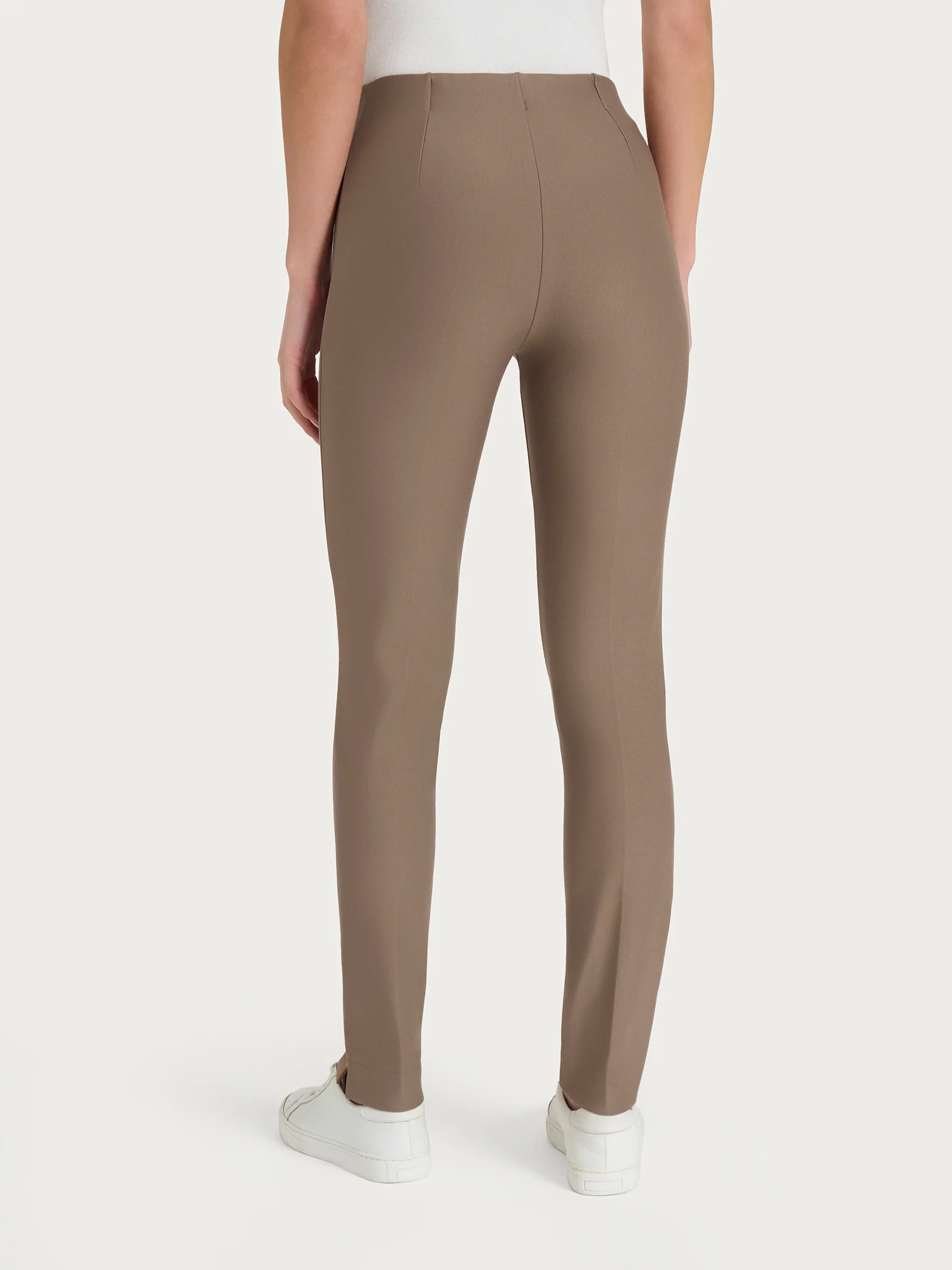 Pantalone a sigaretta con spacchetti in Compact - Pine Bark - Image 2