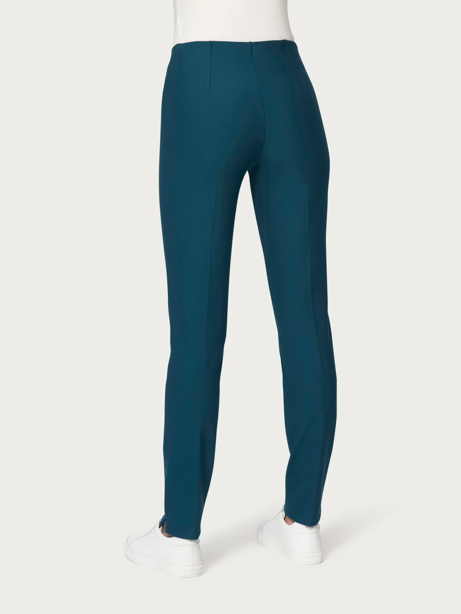 Pantalone a sigaretta con spacchetti in Compact - Reflecting Pond - Image 2