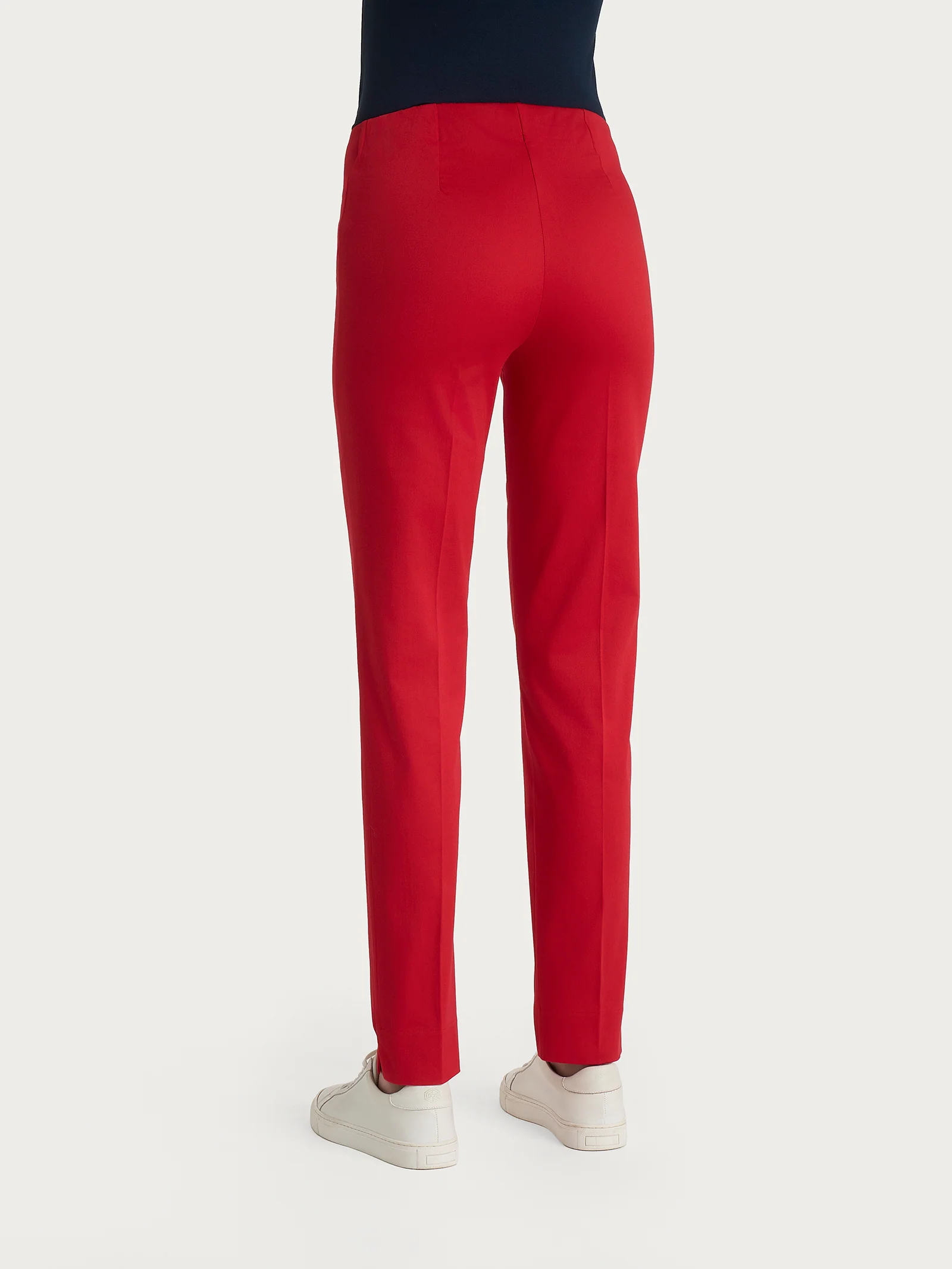 Pantalone a sigaretta con spacchetti in Satin Power - Salsa - Image 2