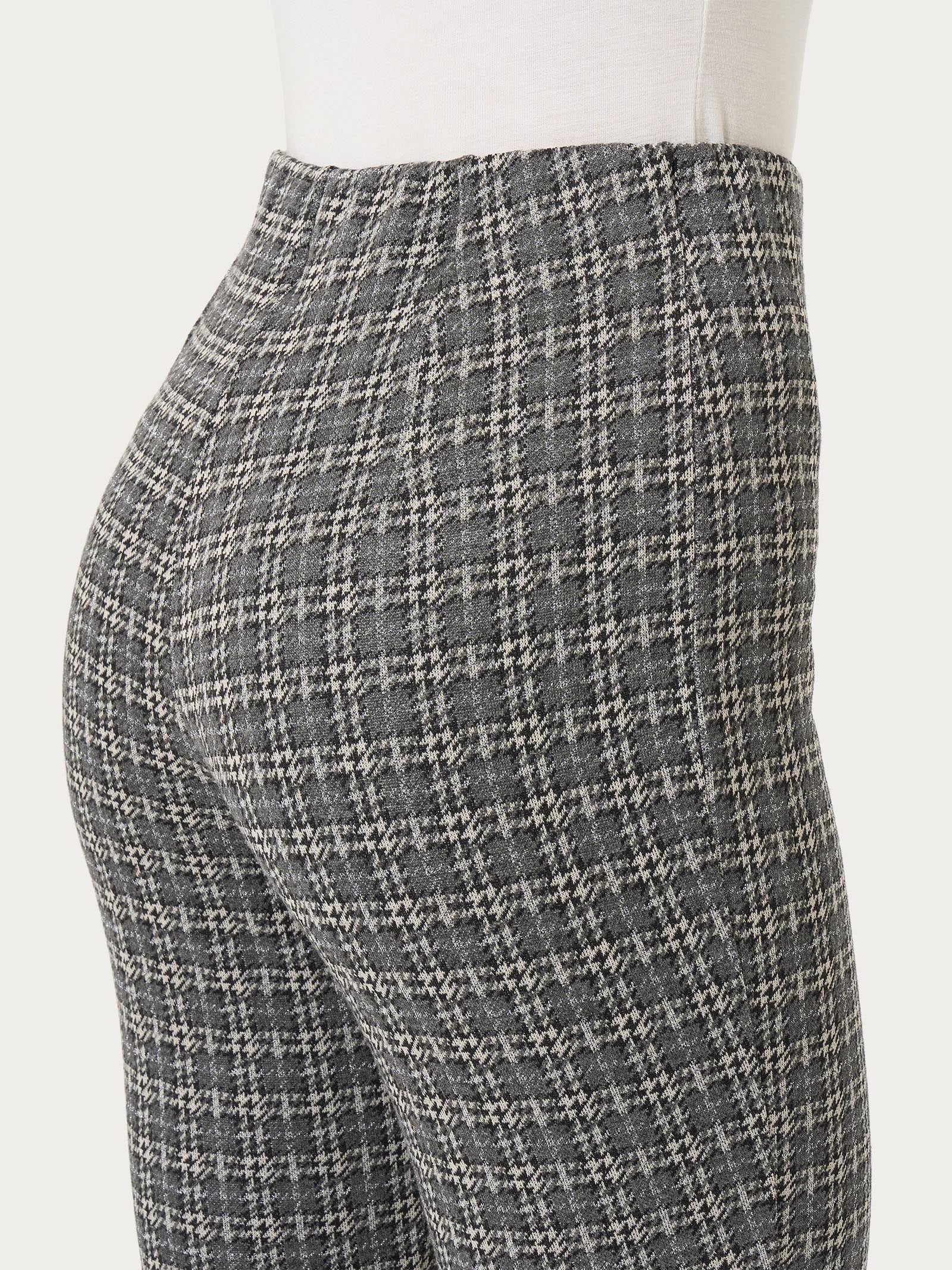 Pantalone a sigaretta con spacchetti in tessuto Eco Jacquard - Fant.Vapore - Image 3
