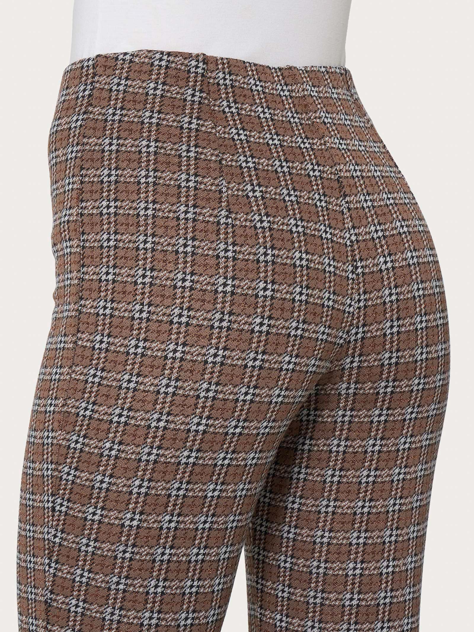 Pantalone a sigaretta con spacchetti in tessuto Eco Jacquard - Fant. Pine Bark - Image 3