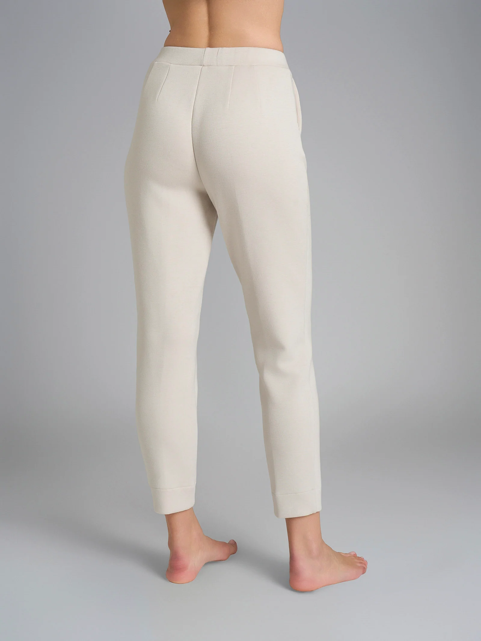 Pantalone a sigaretta con tasche in Scuba - Champignon - Image 2