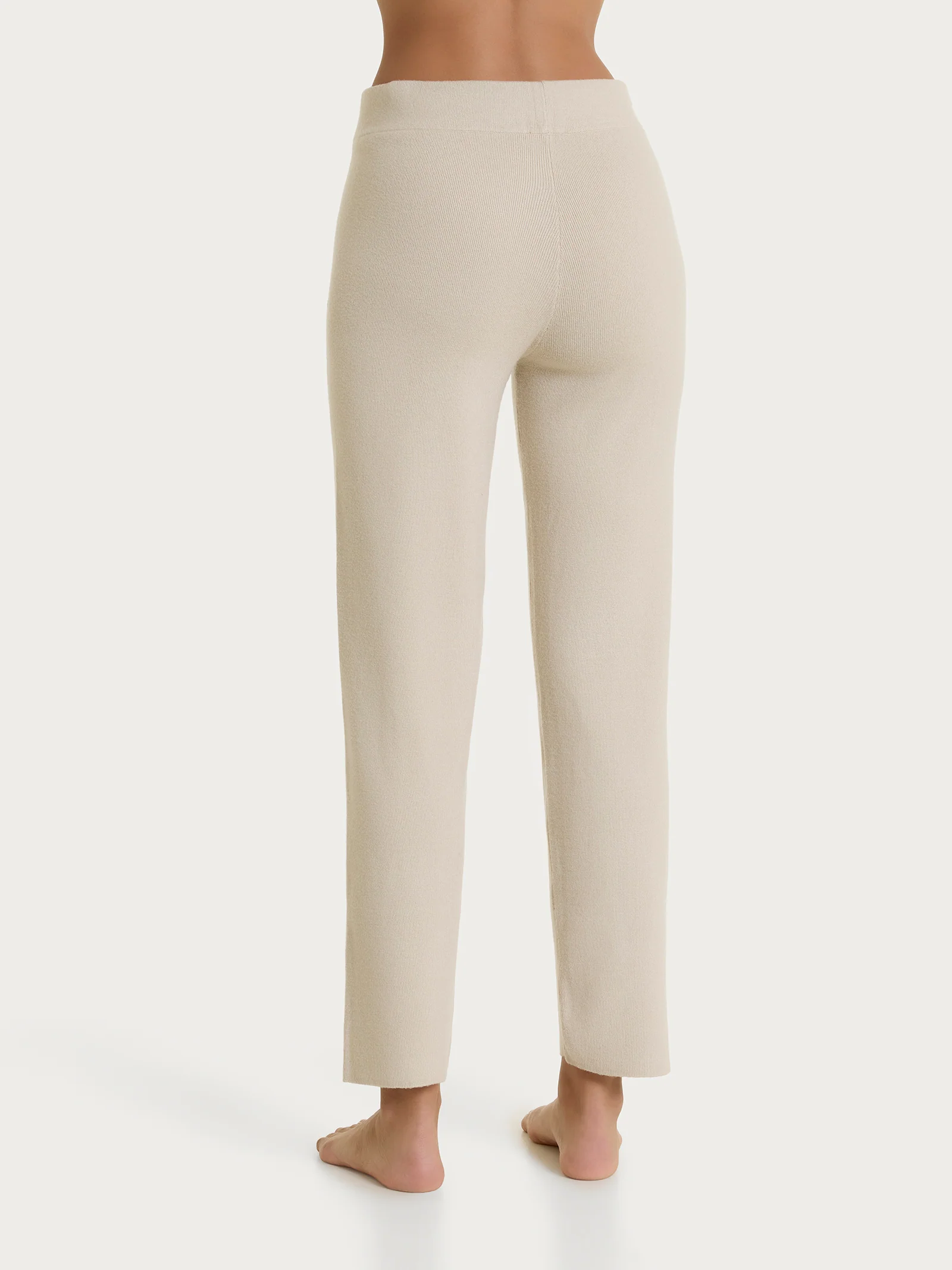 Pantalone a sigaretta con tasche in Super Soft - Champignon - Image 2