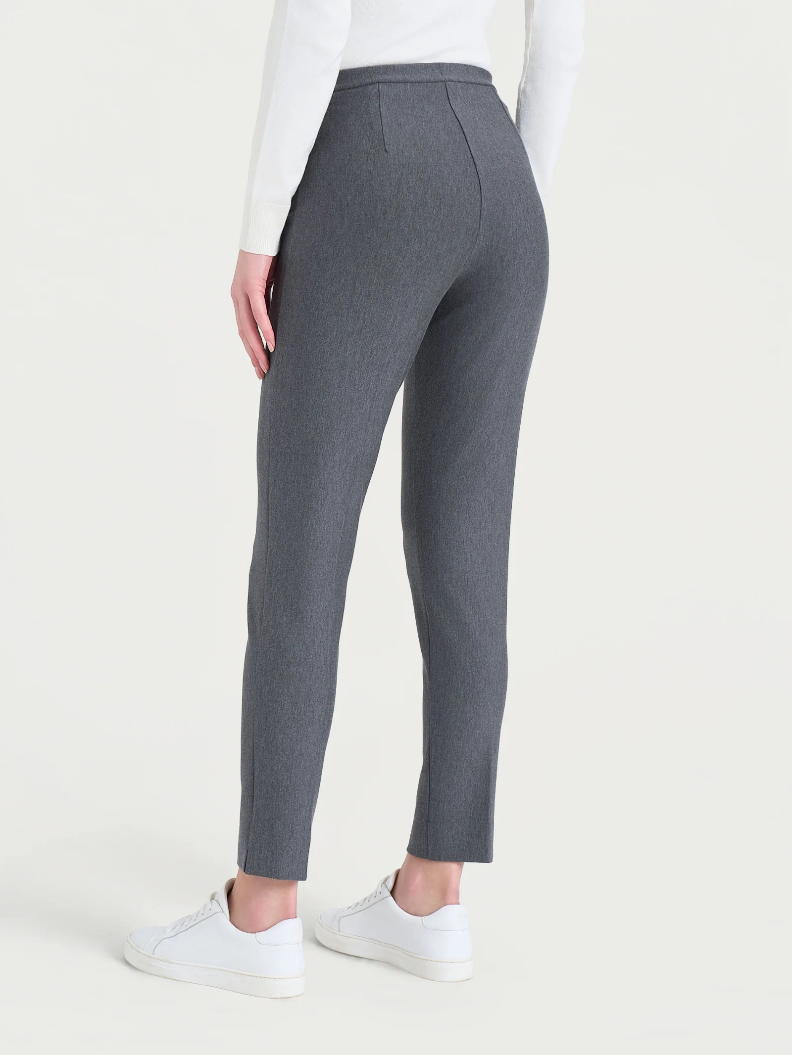 Pantalone a sigaretta modellante in Compact - Ardesia Mel. - Image 2