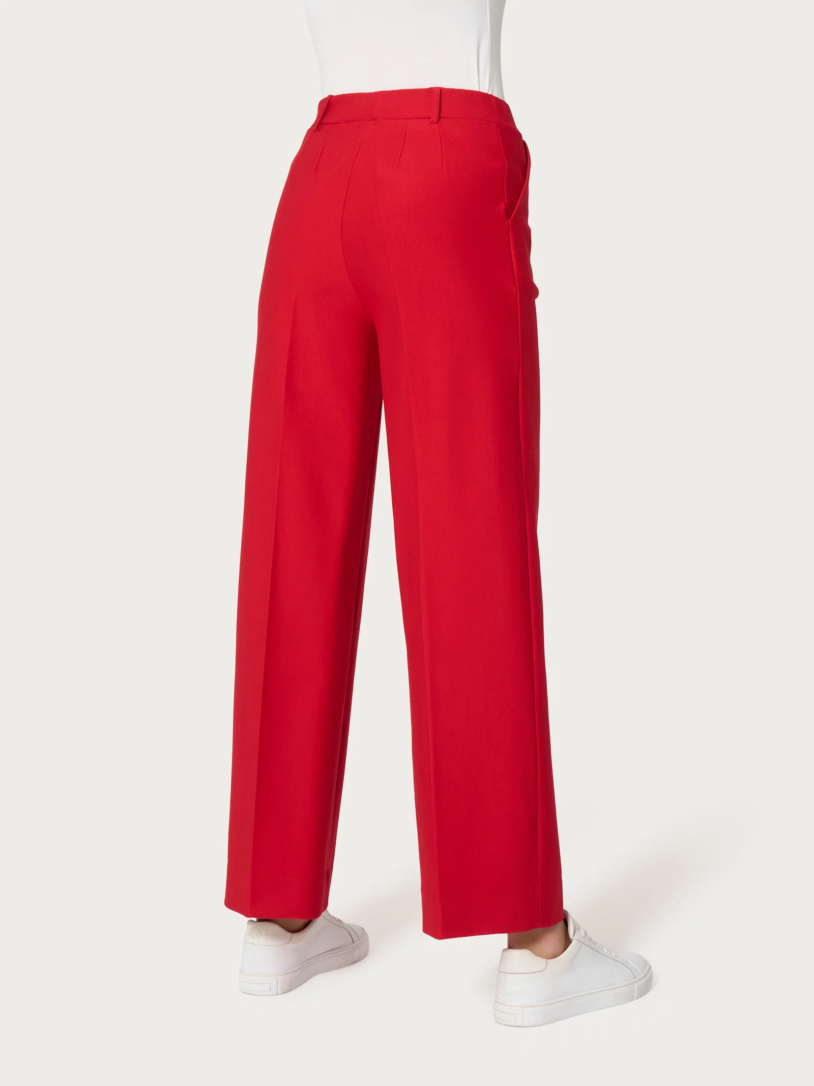 Pantalone ampio alla caviglia in Compact - Salsa - Image 2