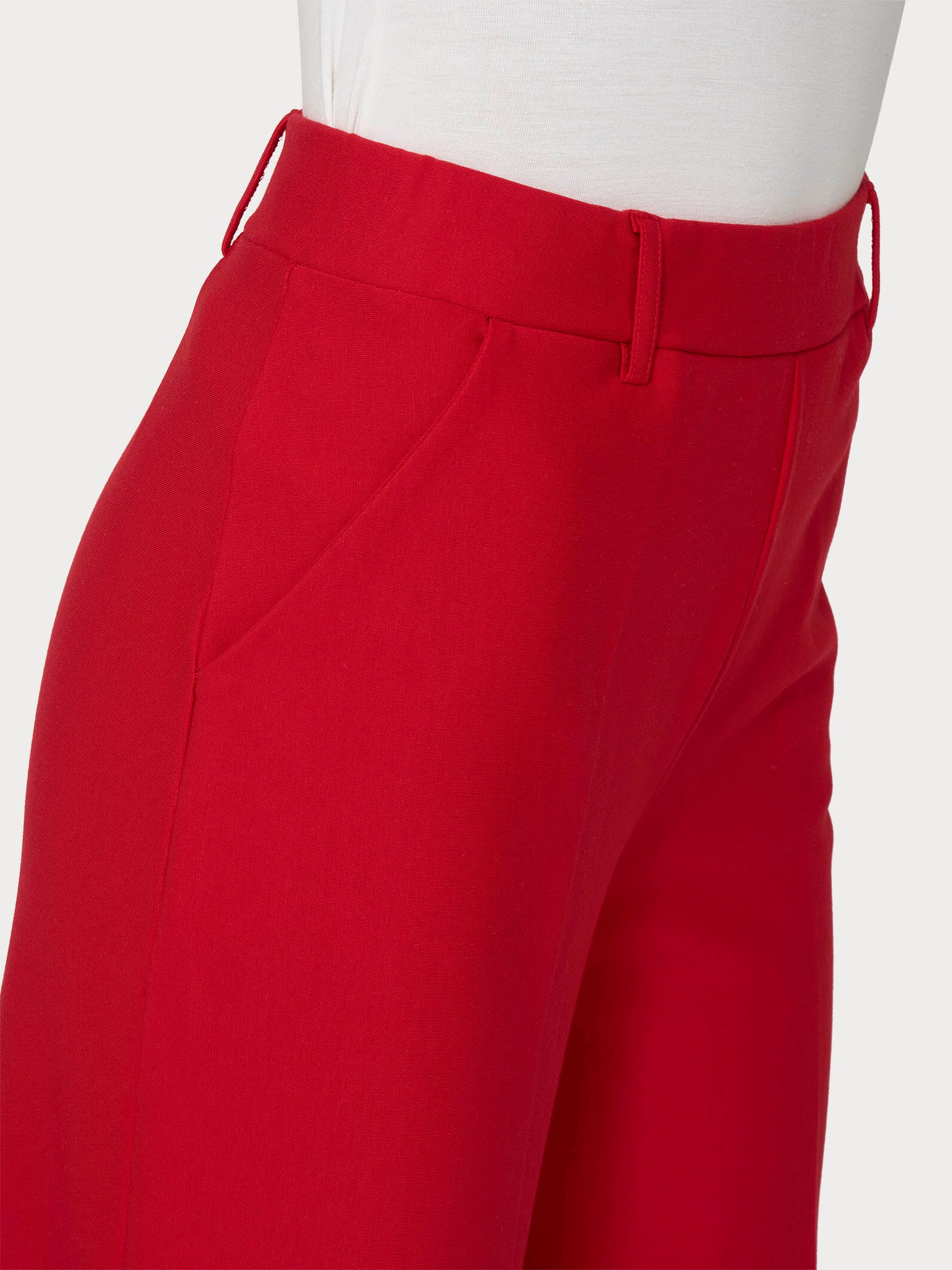 Pantalone ampio alla caviglia in Compact - Salsa - Image 3