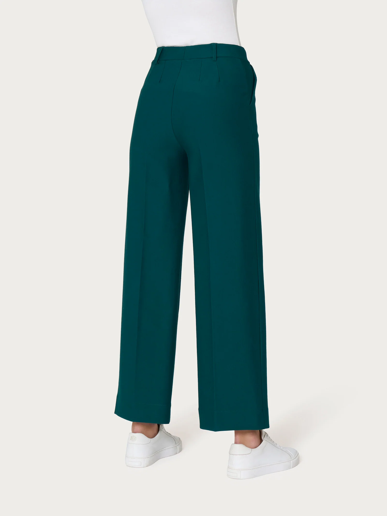 Pantalone ampio alla caviglia in Compact - Rain Forest - Image 2