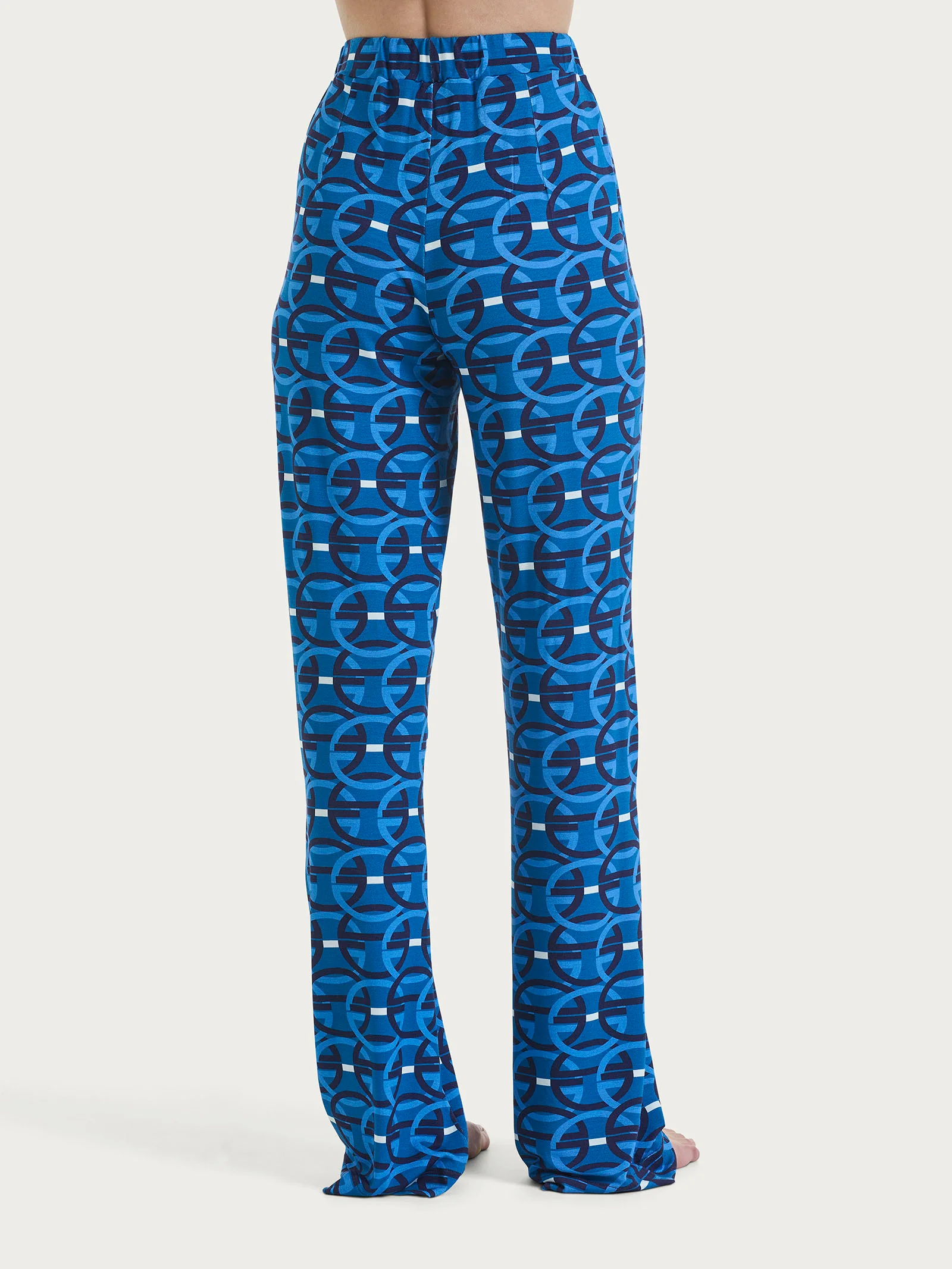 Pantalone ampio con geometric pattern in Viscosa Summer - Fant.Copiativo - Image 2