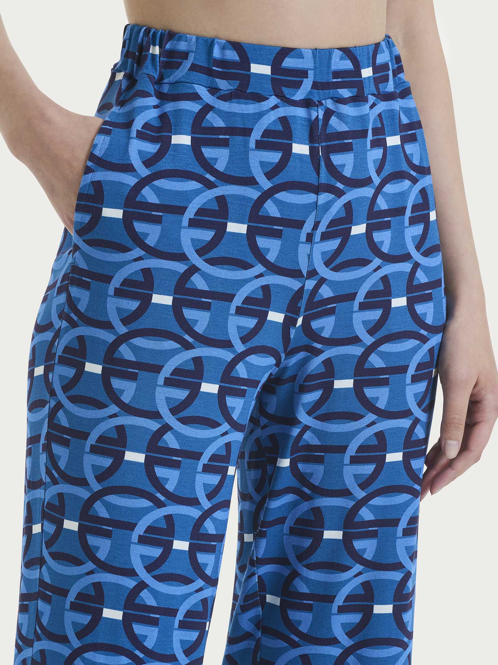 Pantalone ampio con geometric pattern in Viscosa Summer - Fant.Copiativo - Image 3