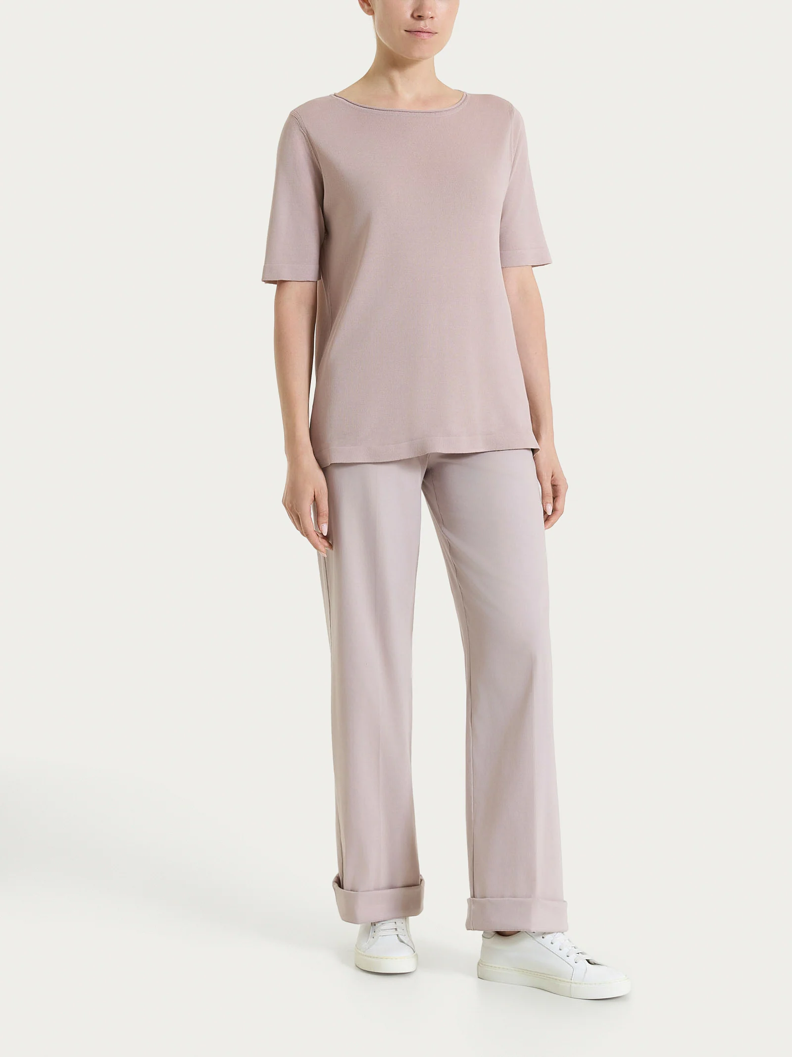 Pantalone ampio con tasche e risvolto in Super Fresh - Sphinx - Image 9