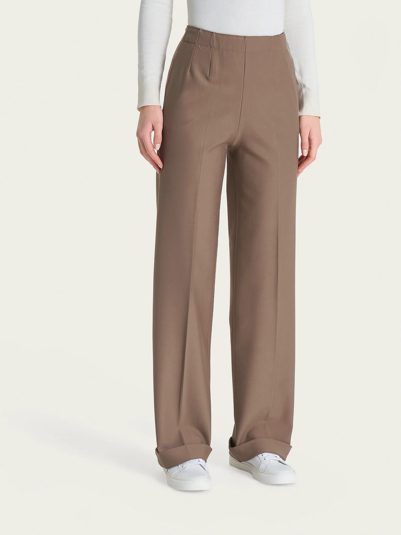 Pantalone ampio con tasche in Compact - Pine Bark - Image 2