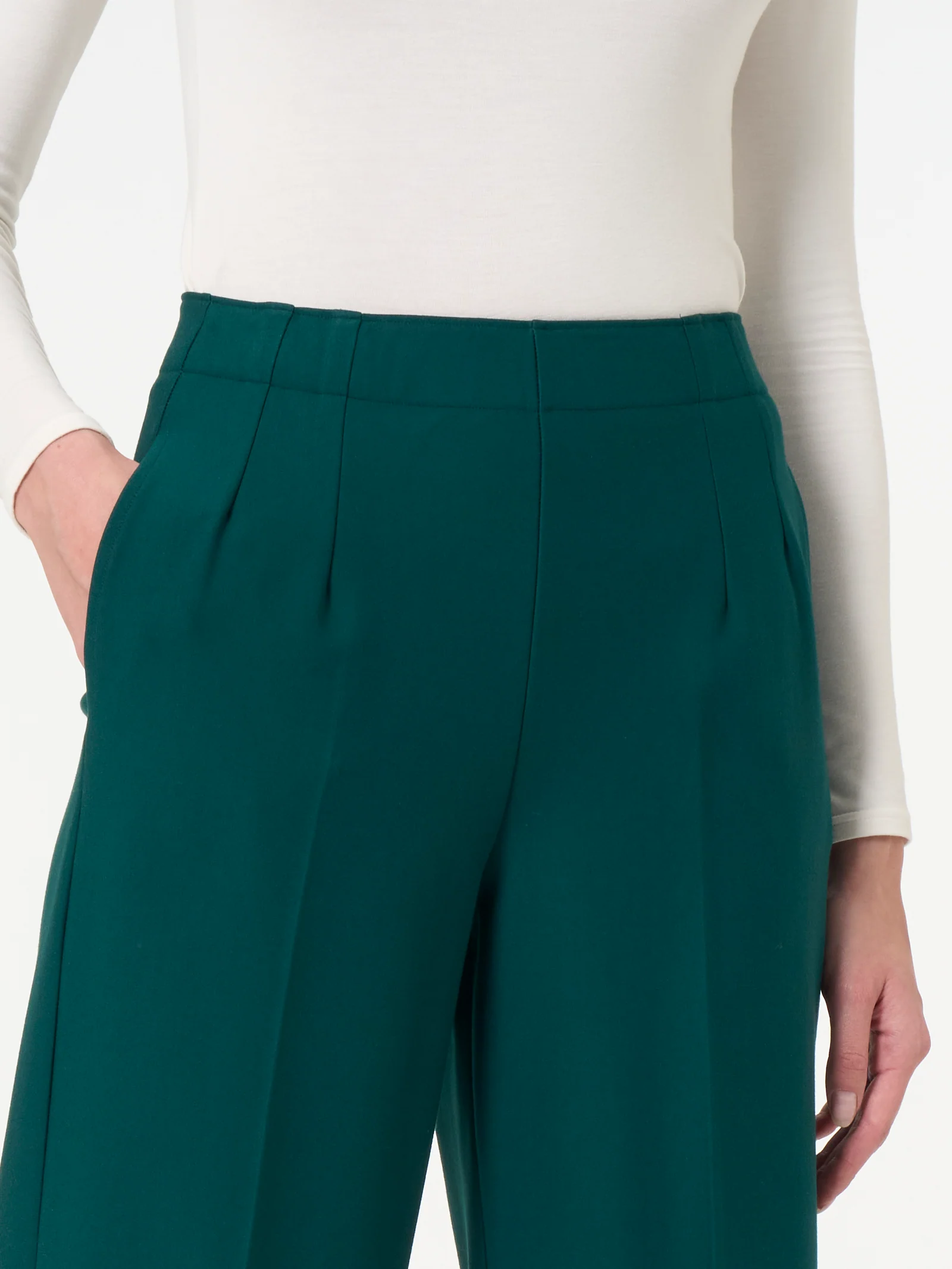 Pantalone ampio con tasche in Compact - Rain Forest - Image 3