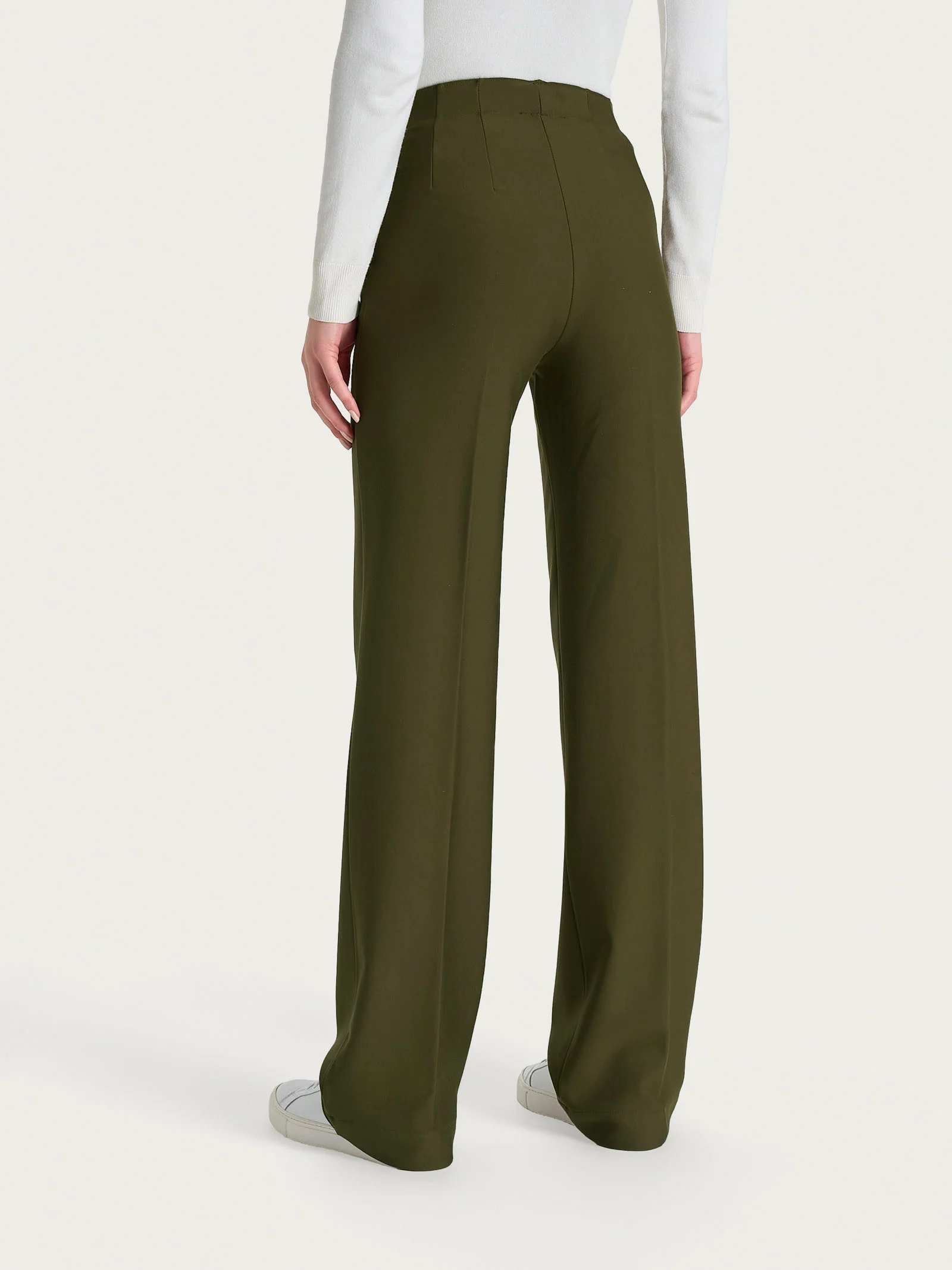 Pantalone ampio con tasche in Compact - Dark Olive - Image 3