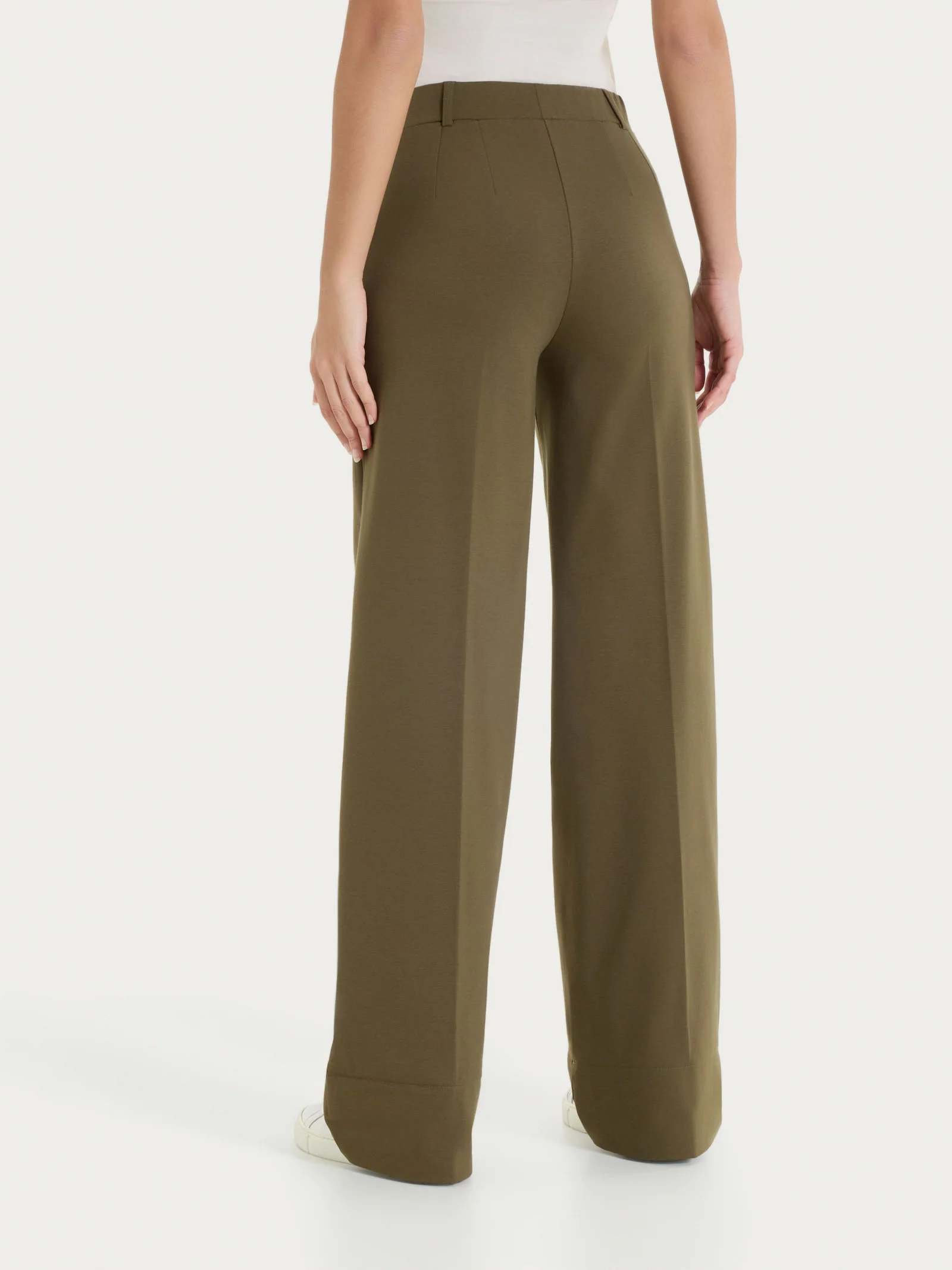 Pantalone ampio con tasche in Compact Light - Dark Olive - Image 6