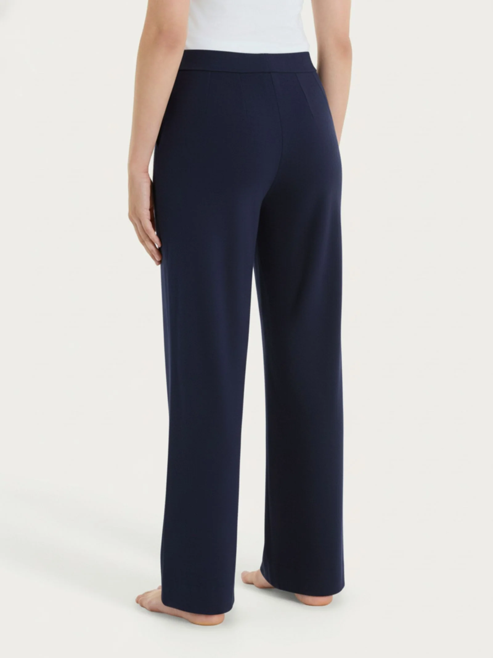 Pantalone ampio con tasche in  Jersey di Cotone - Bleu - Image 2