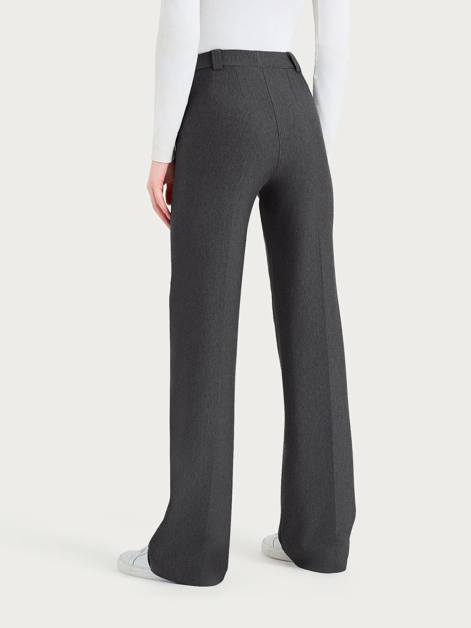 Pantalone ampio con taschino in Compact - Ardesia Mel. - Image 2