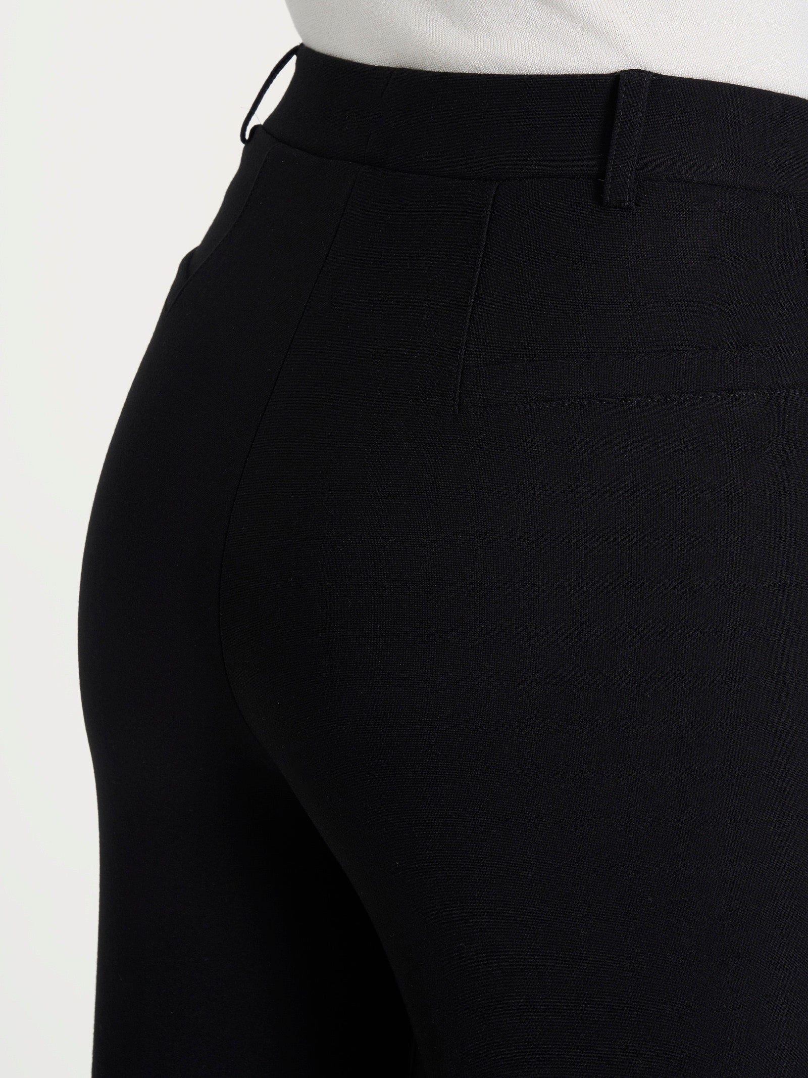 Pantalone ampio in Compact - Nero - Image 3