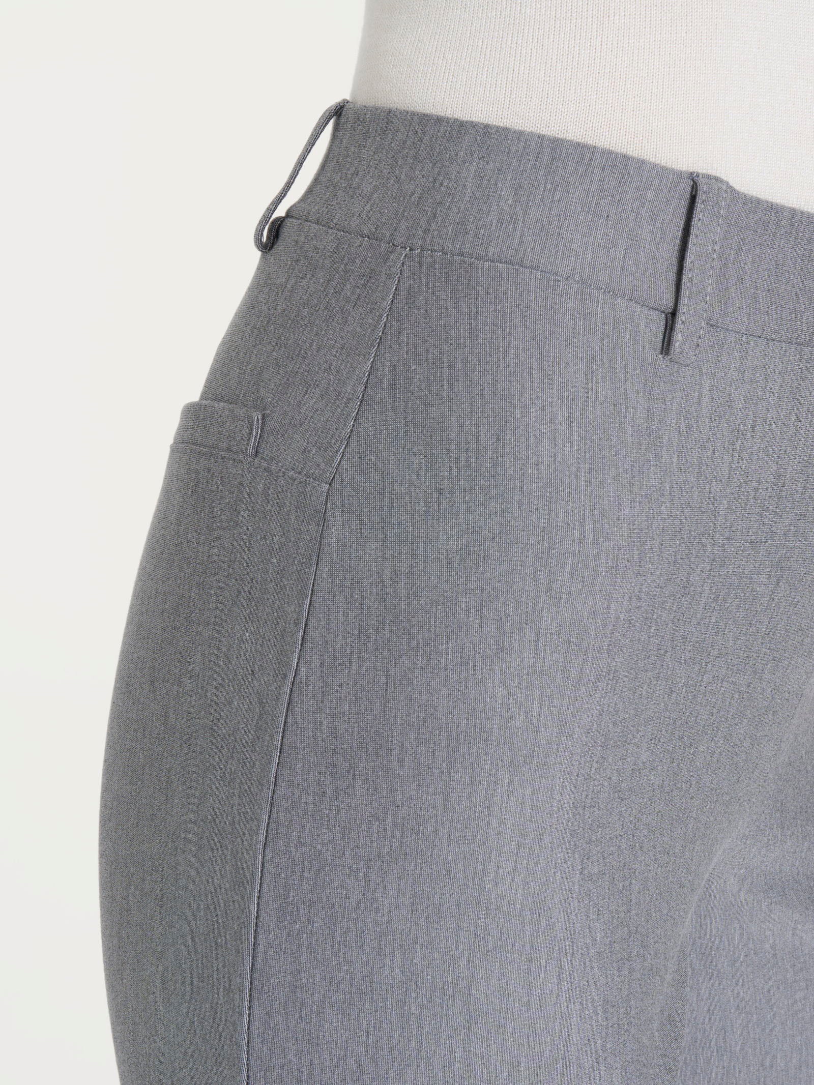 Pantalone ampio in Compact - Grigio Mel. - Image 3