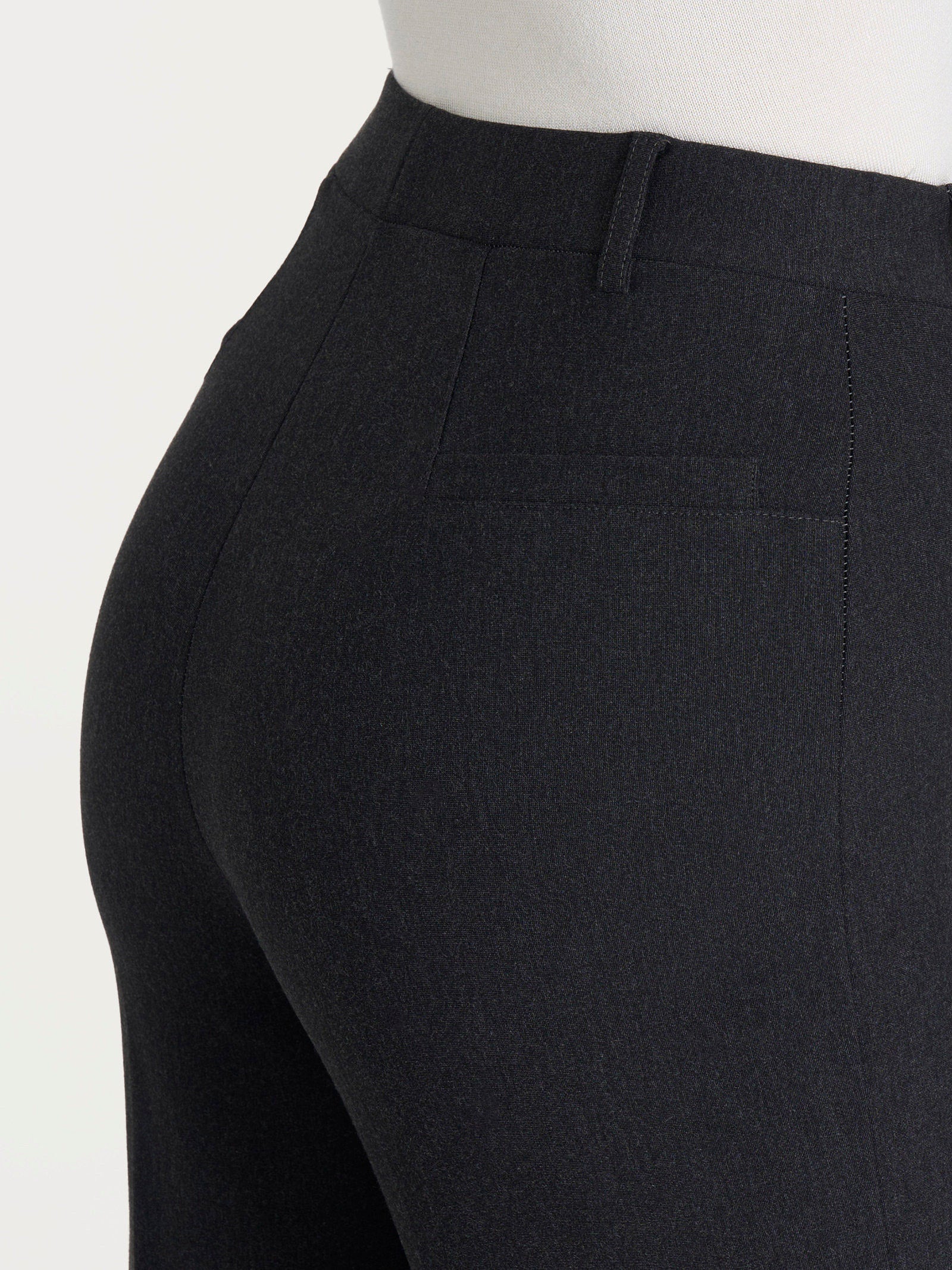Pantalone ampio in Compact - Oscuro Mel. - Image 3