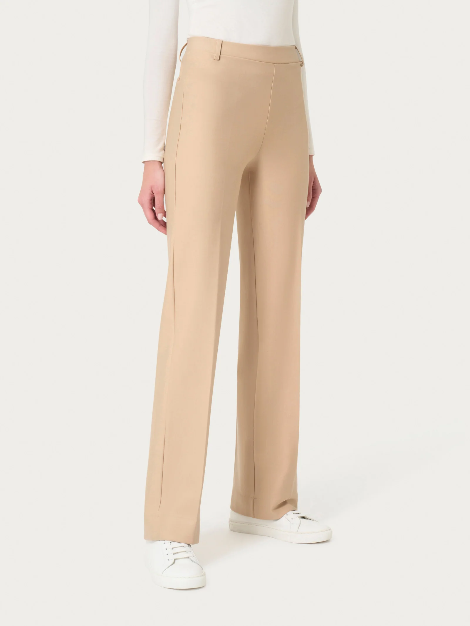 Pantalone ampio in Compact - Irish Cream