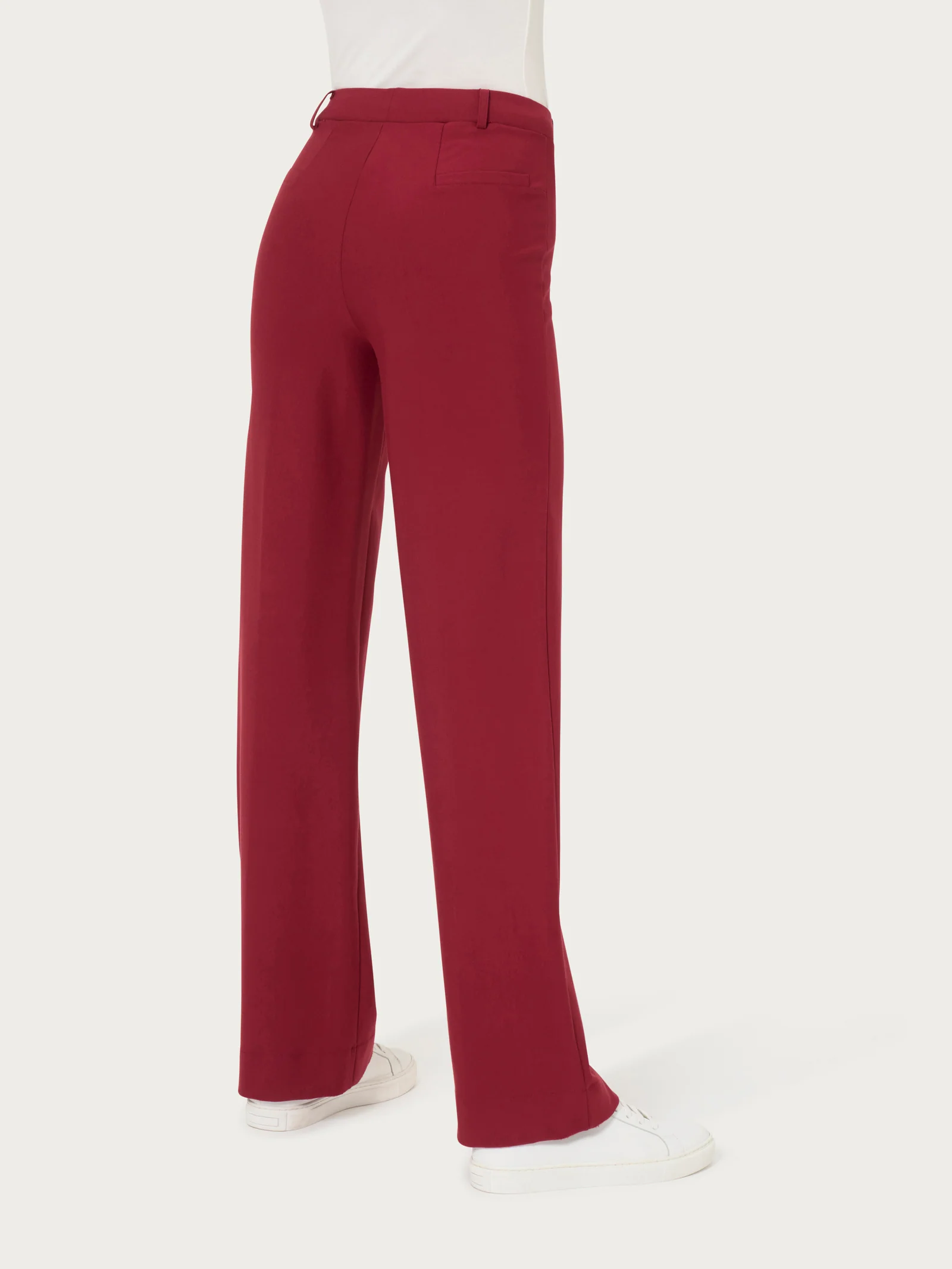 Pantalone ampio in Compact - Tibetan Red - Image 2