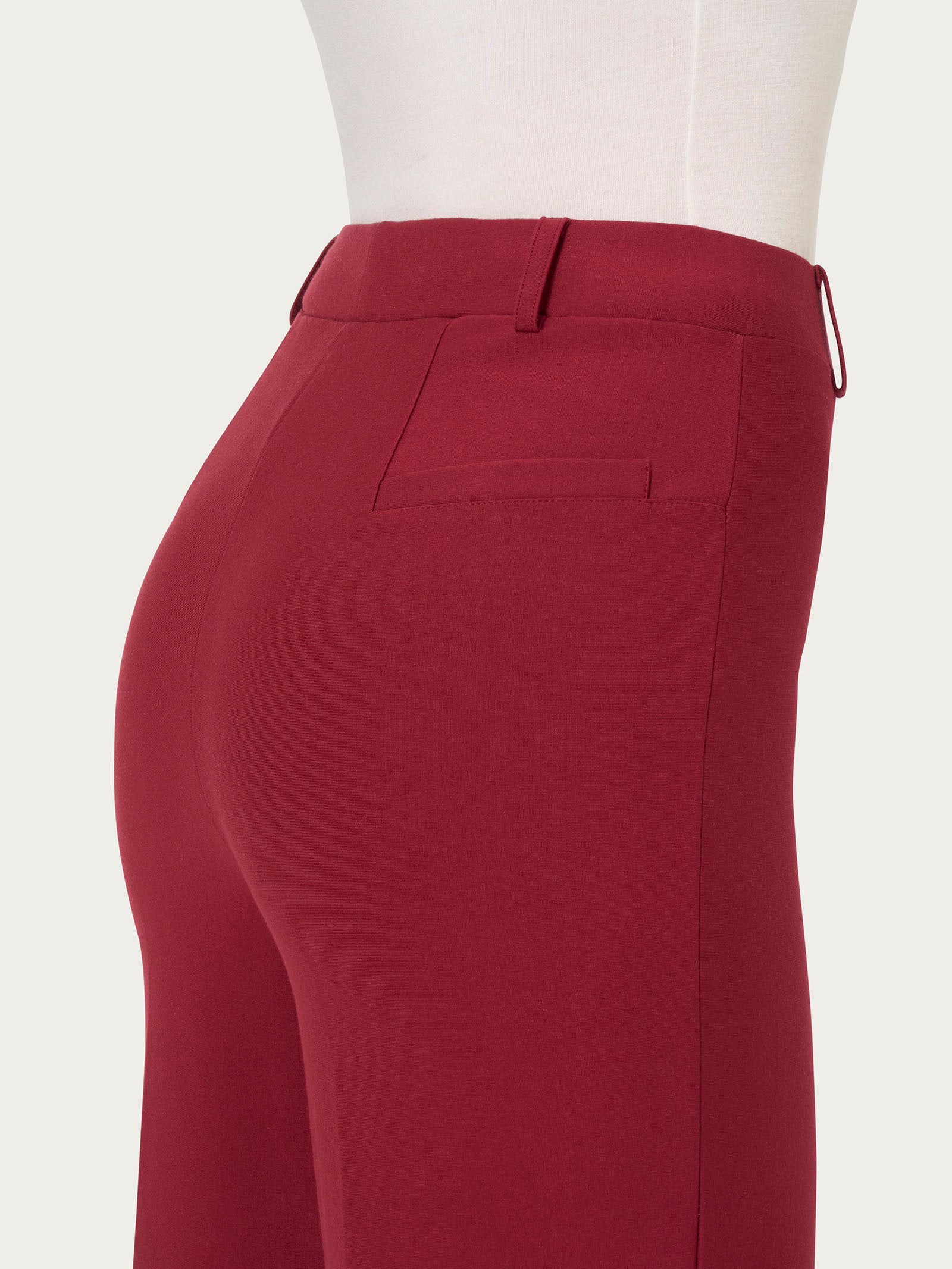 Pantalone ampio in Compact - Tibetan Red - Image 3