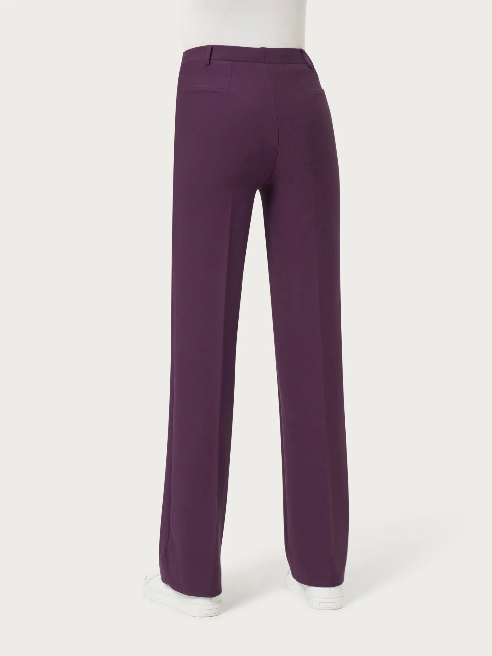 Pantalone ampio in Compact - Plum Perfect - Image 2
