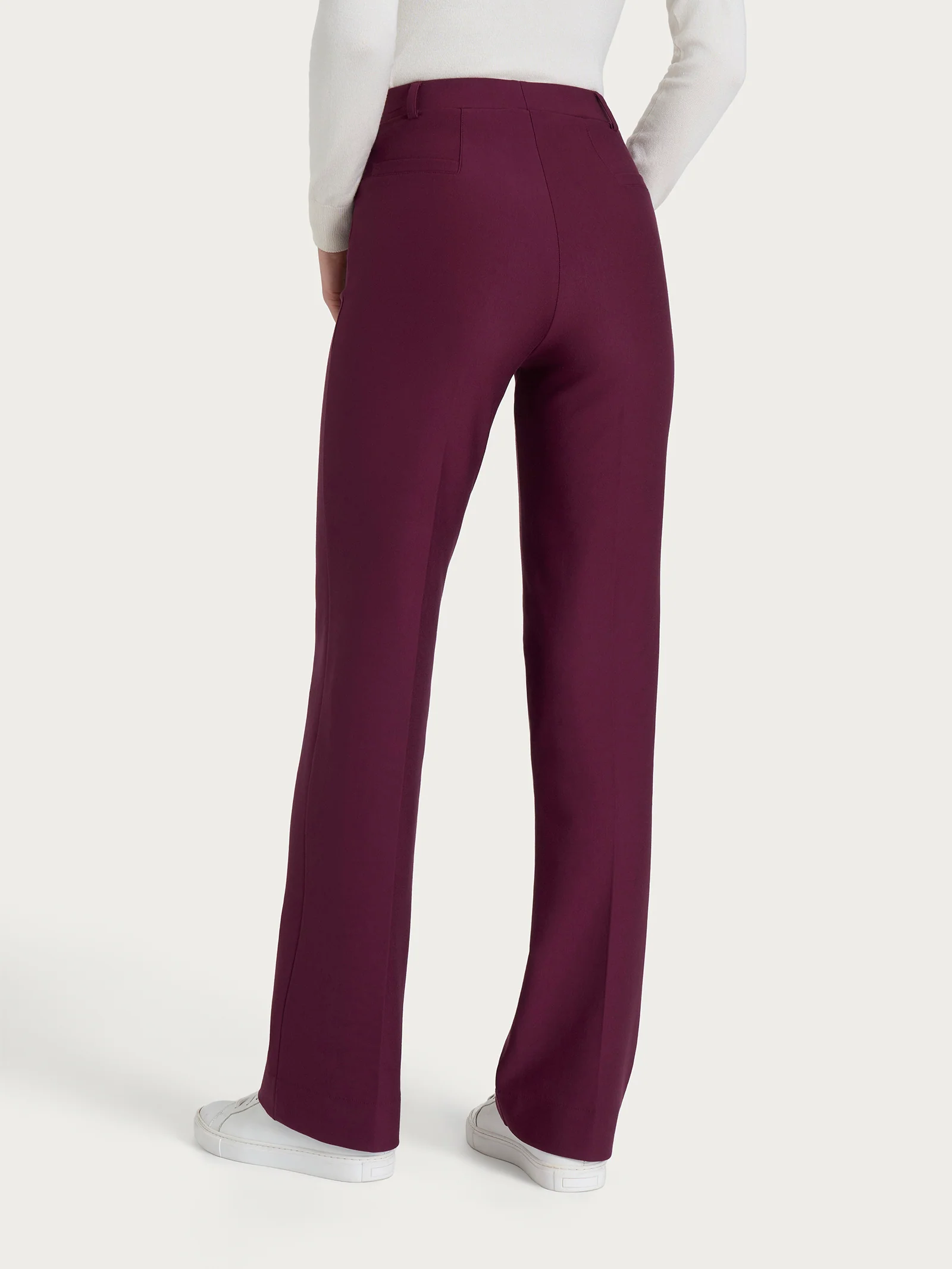 Pantalone ampio in Compact - Fig - Image 2