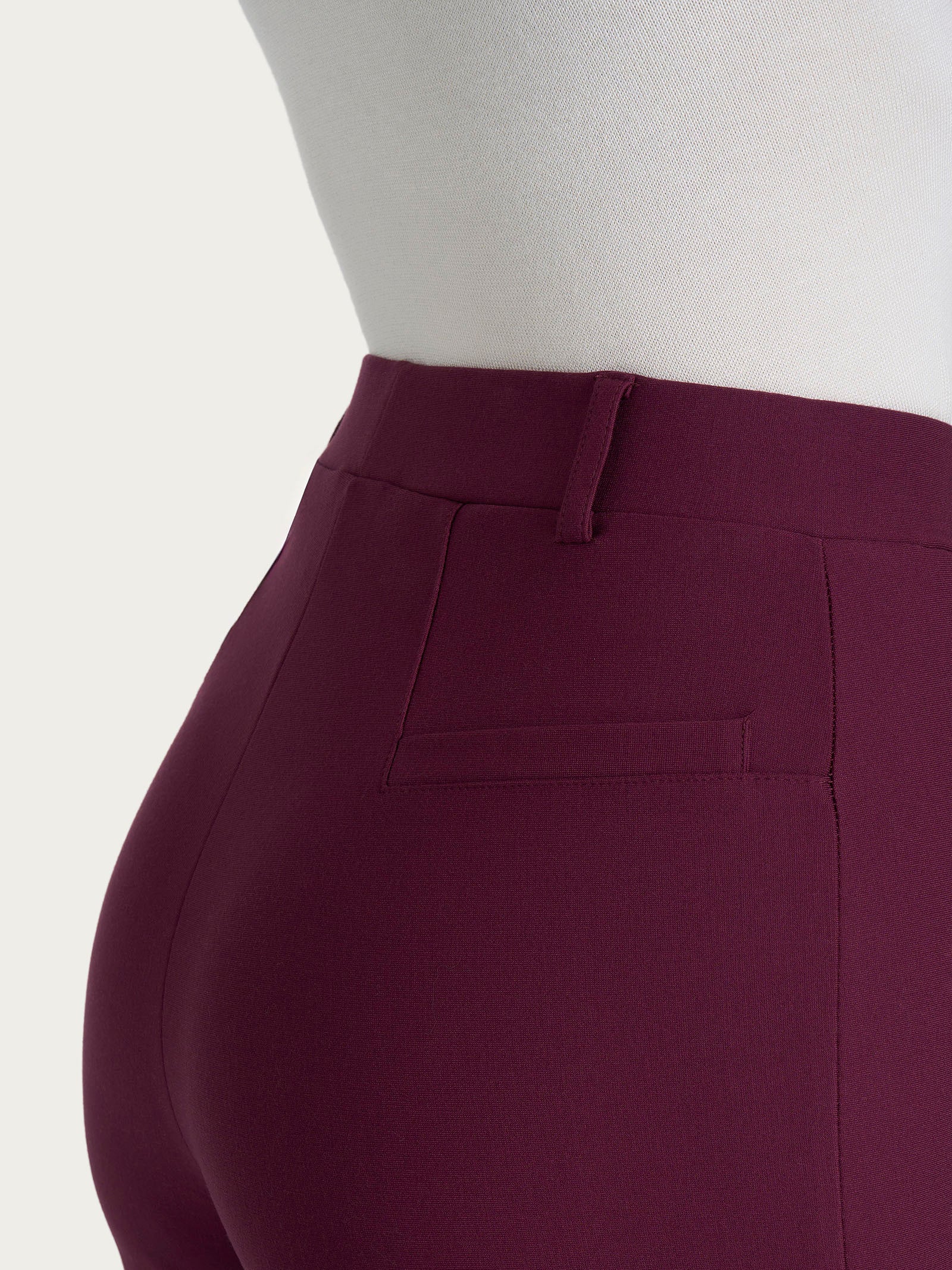 Pantalone ampio in Compact - Fig - Image 3
