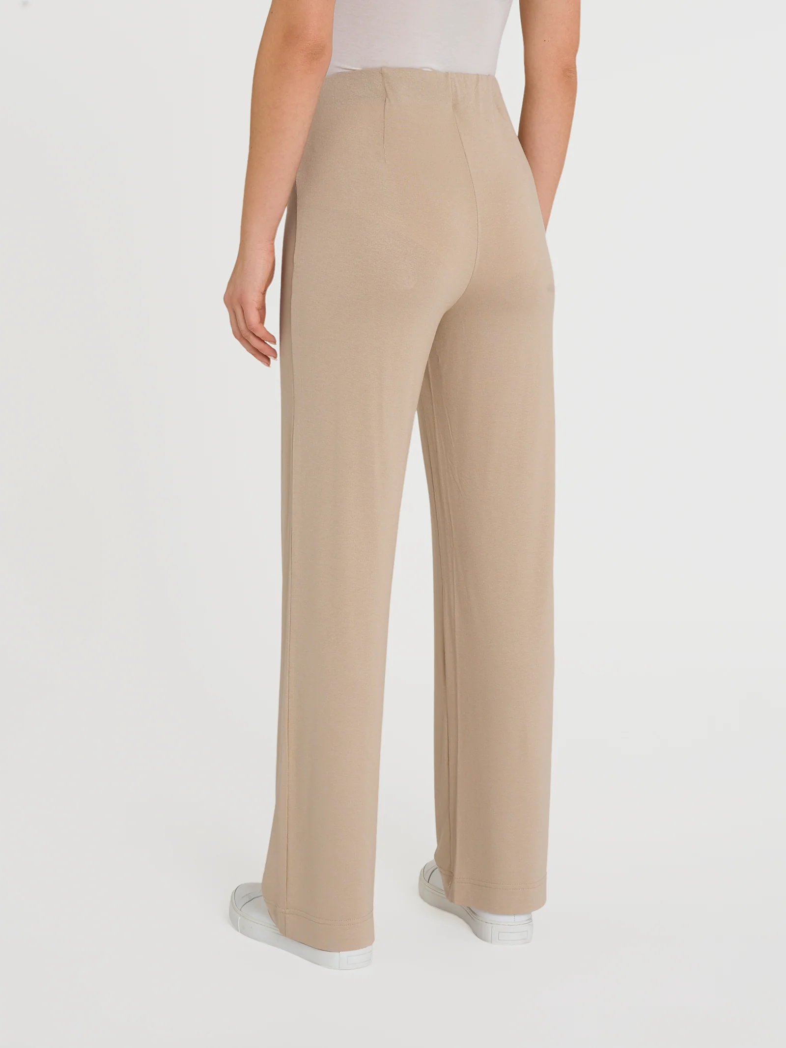 Pantalone ampio in jersey di viscosa crêpe - Irish Cream - Image 2