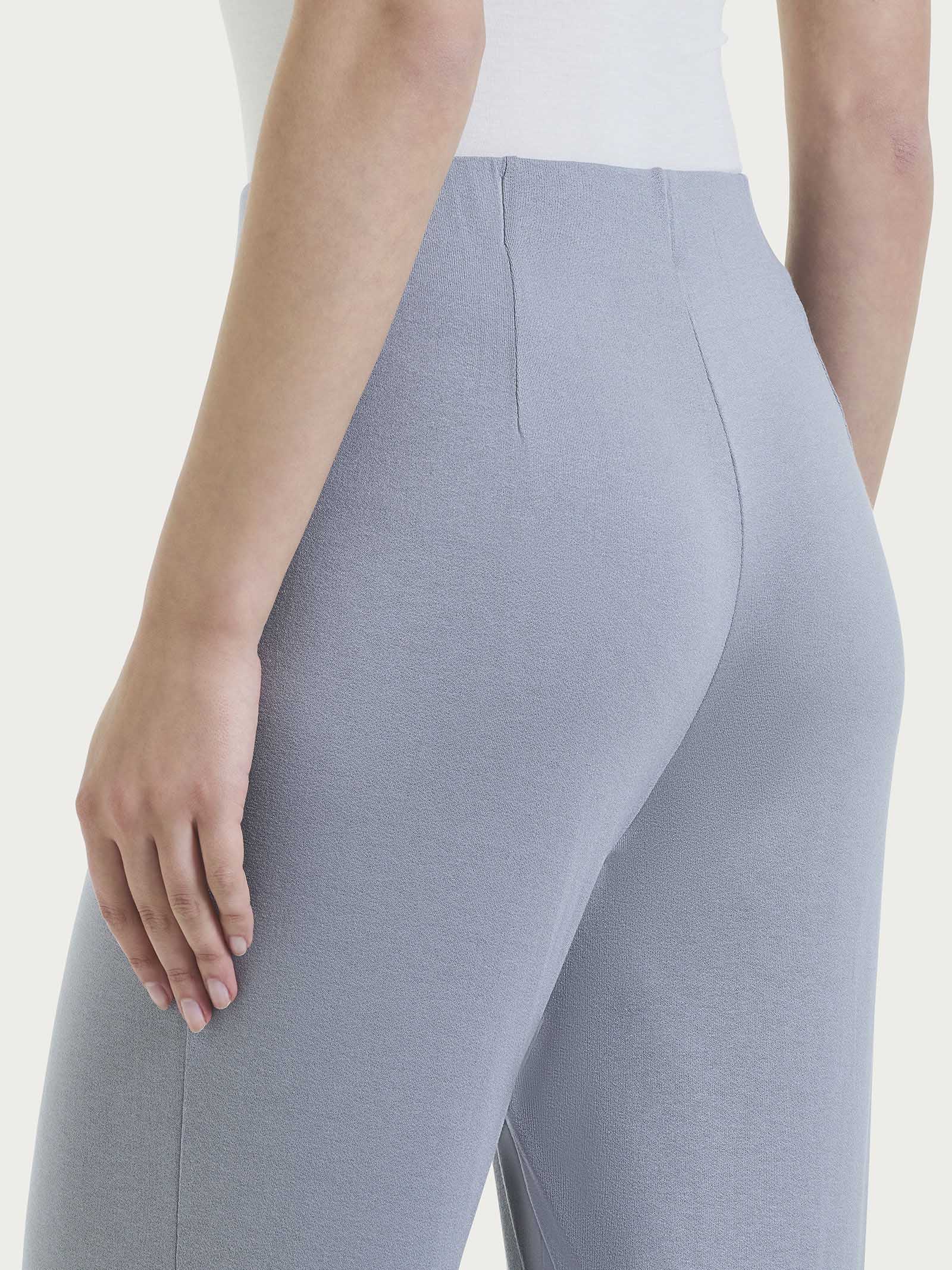 Pantalone ampio in jersey di viscosa crêpe - Ultimate Gray - Image 3