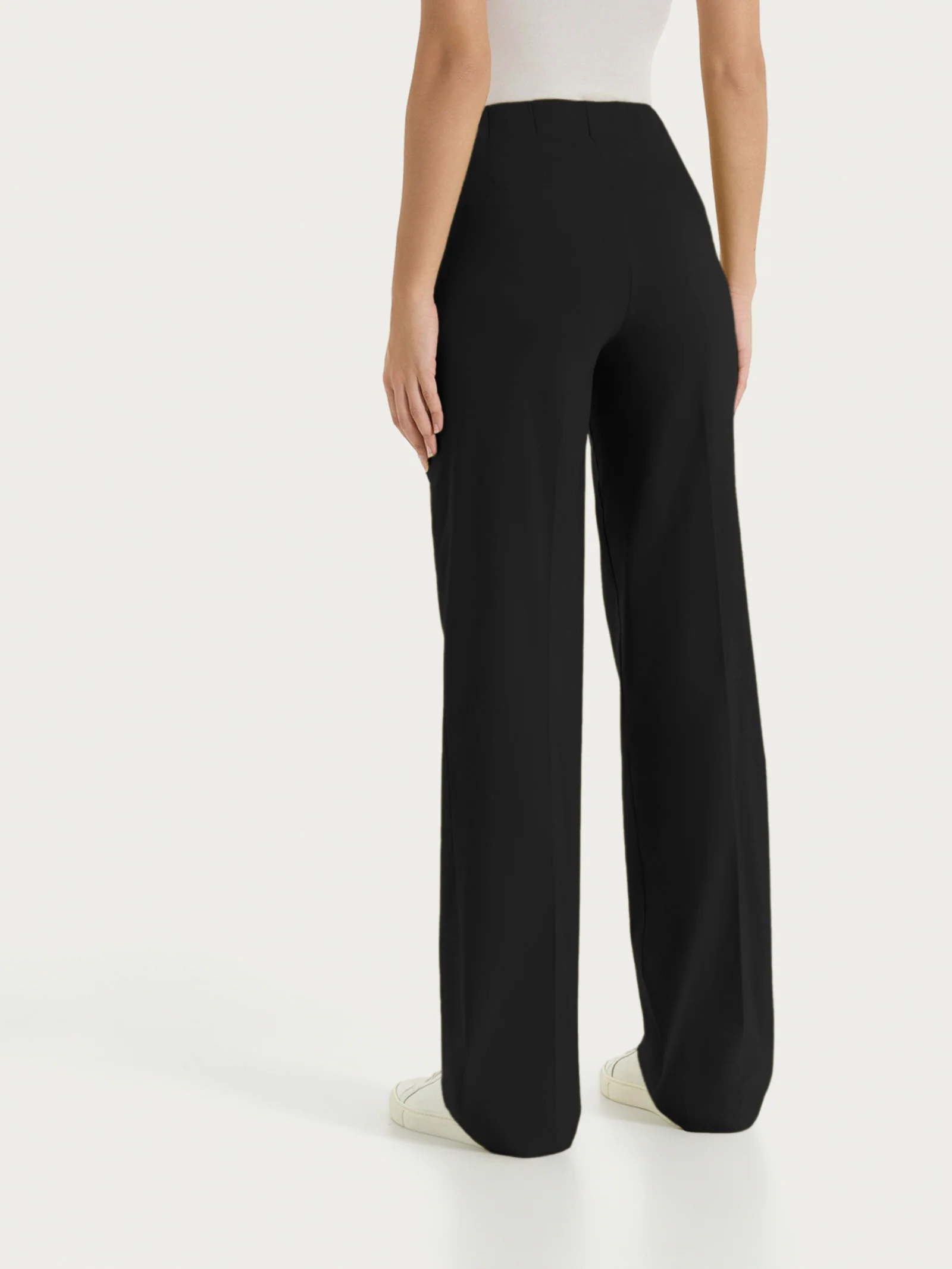 Pantalone ampio in Super Fresh - Nero - Image 2