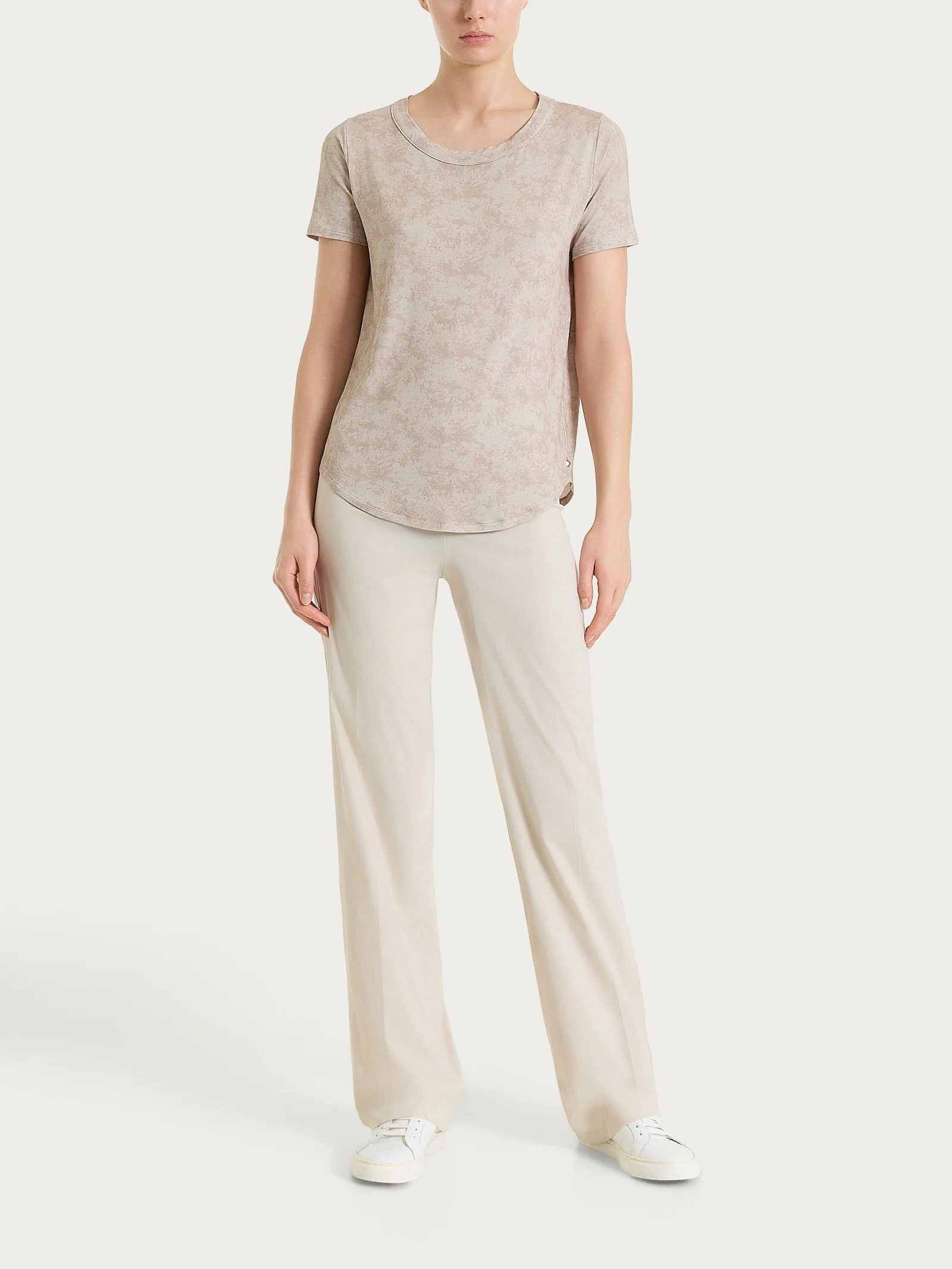 Pantalone ampio in Super Fresh - Champignon - Image 3