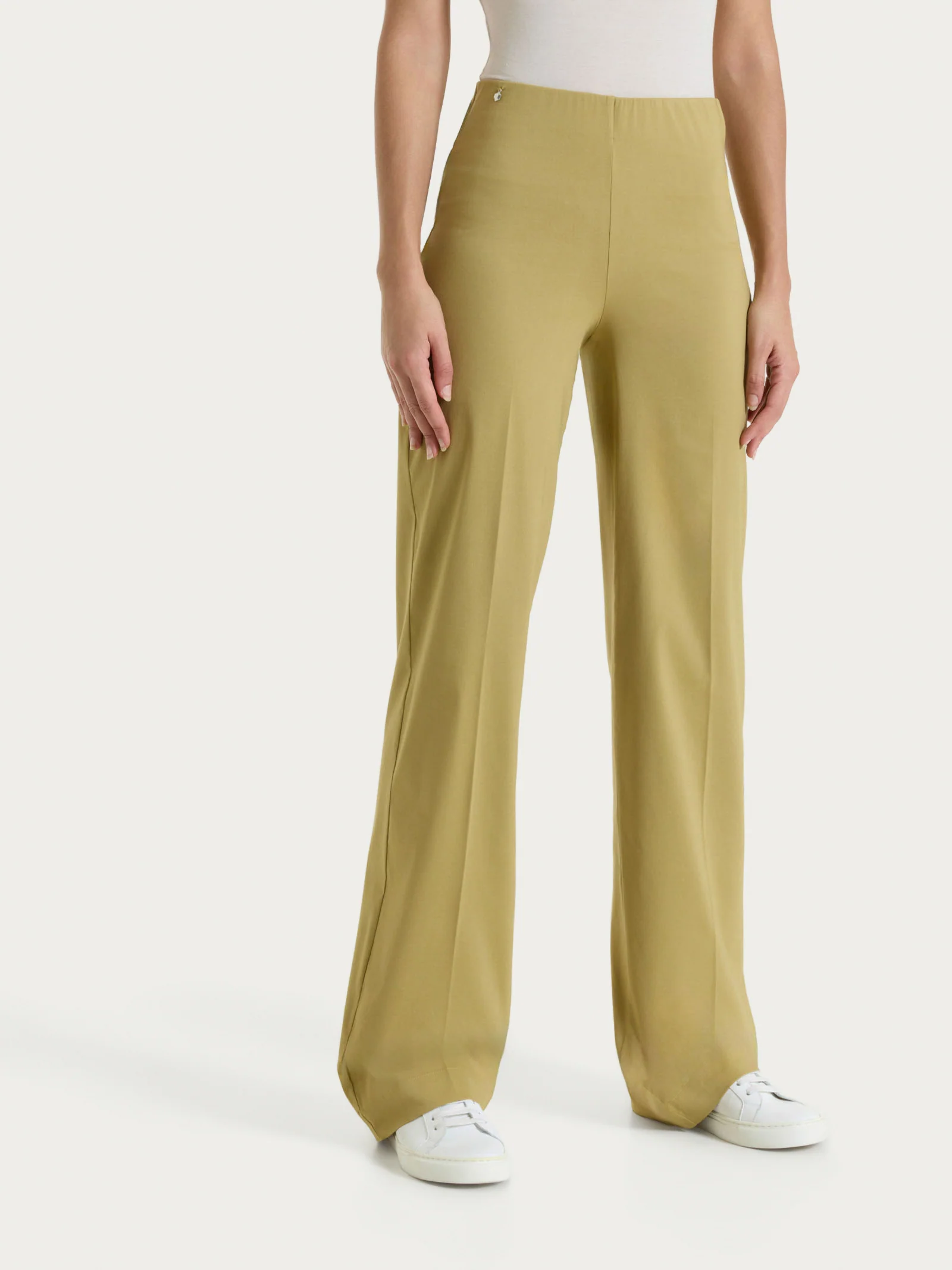Pantalone ampio in Super Fresh - Khaki