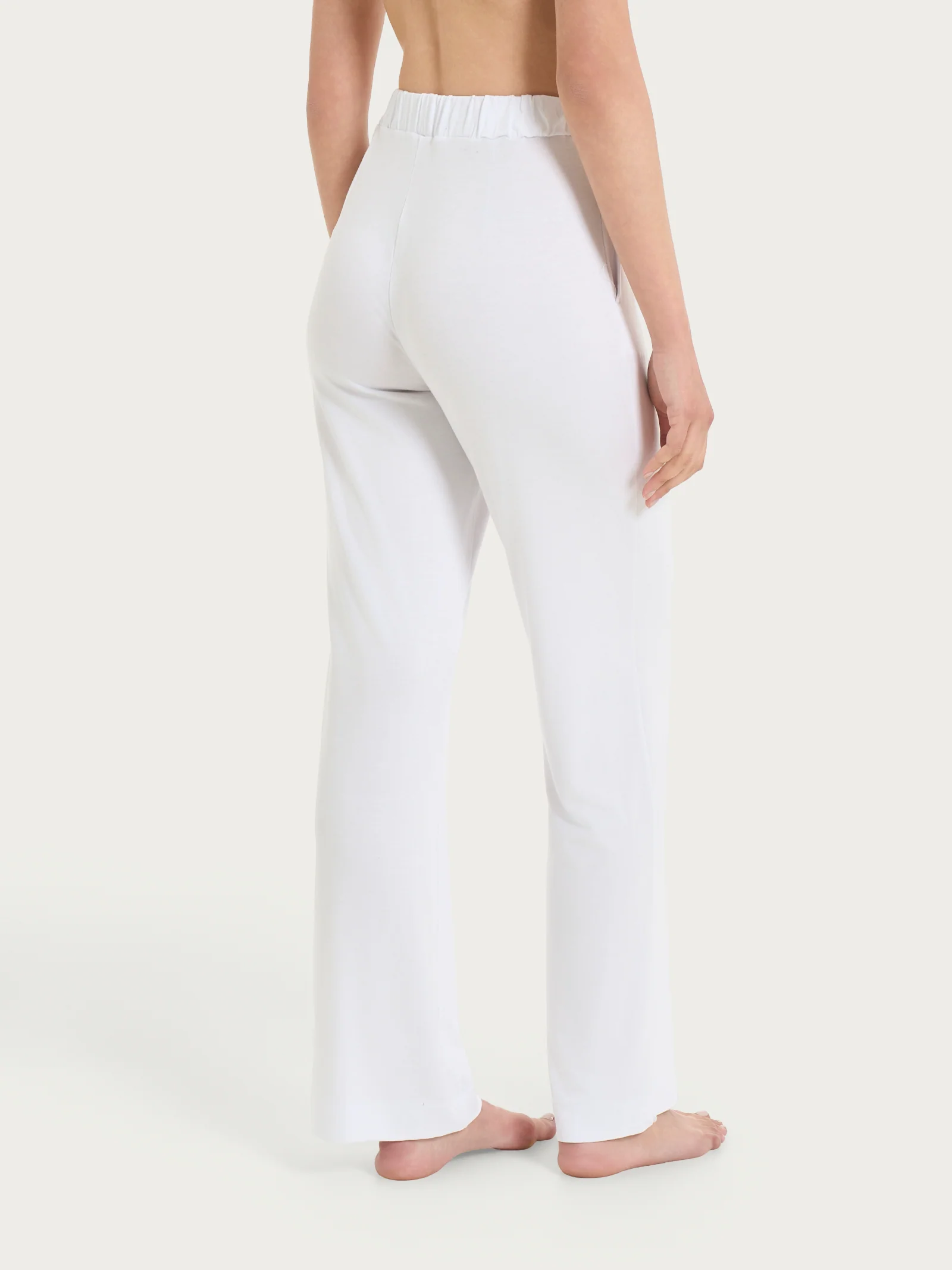 Pantalone ampio tinta unita in Viscosa Summer - Bianco - Image 2